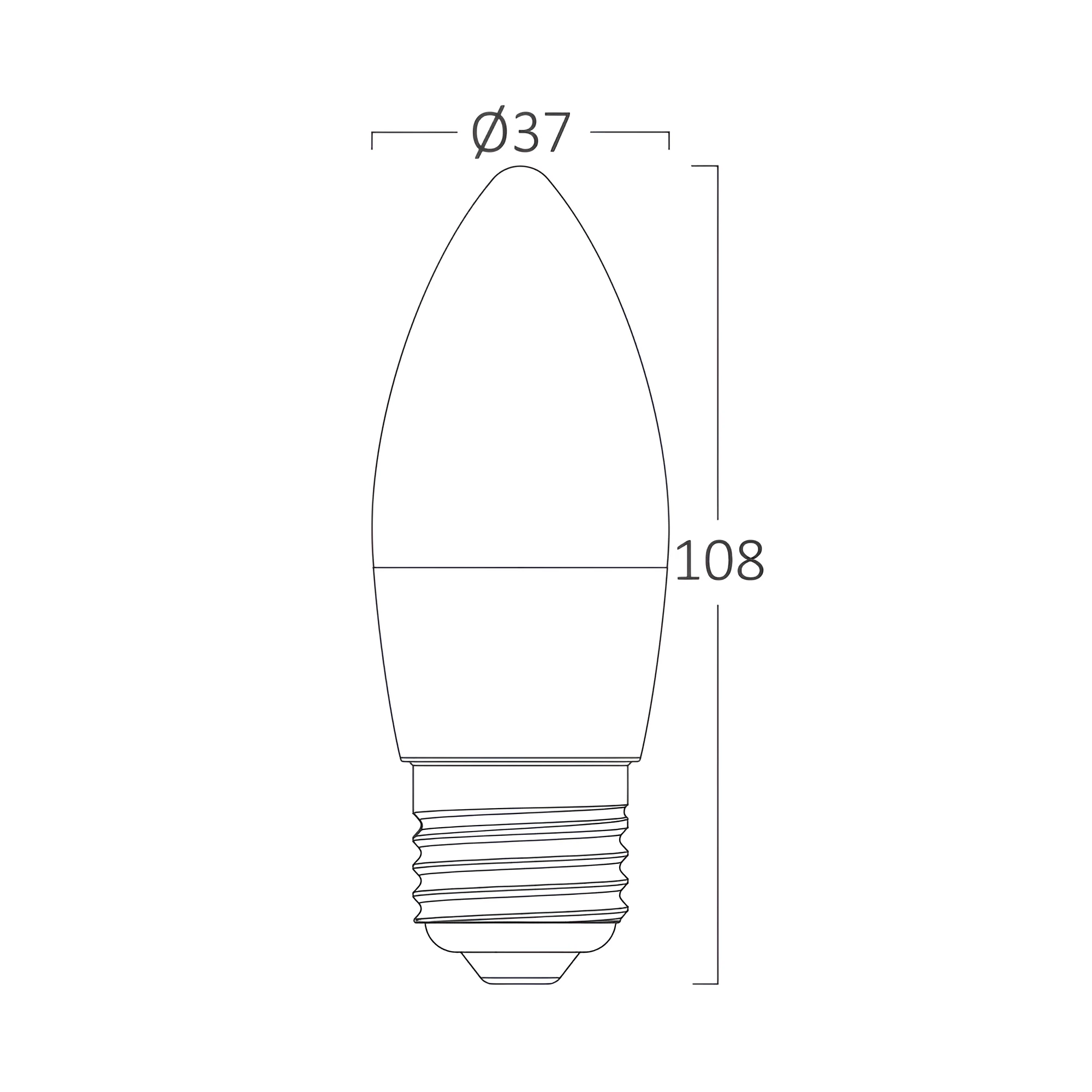 BRY-ADVANCE-6,5W-E27-C37-PLS-6500K-LED BULB – Ansicht 3