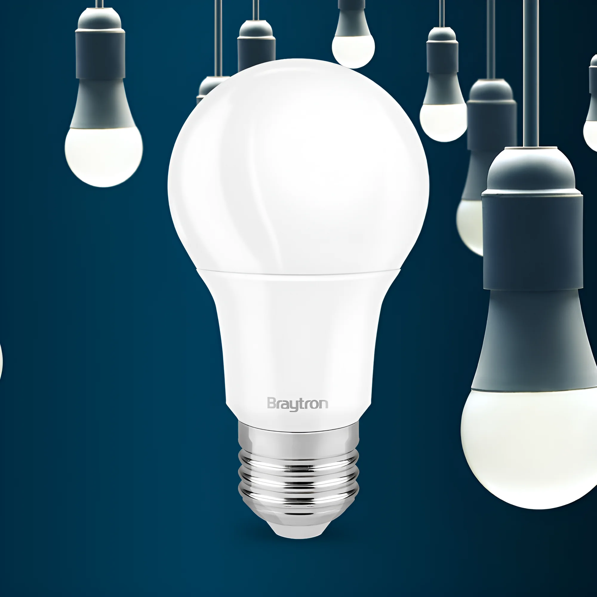 Braytron 10x LED Lampe E27 9W Dimmbar – A60 LED Birne 806lm – 60W Ersatz – Warmweiß/Neutralweiß/Tageslicht (3000K / 4000K / 6500K) – 10er Pack – 60W Ersatz (Warmweiß 3.000K) – Ansicht 2