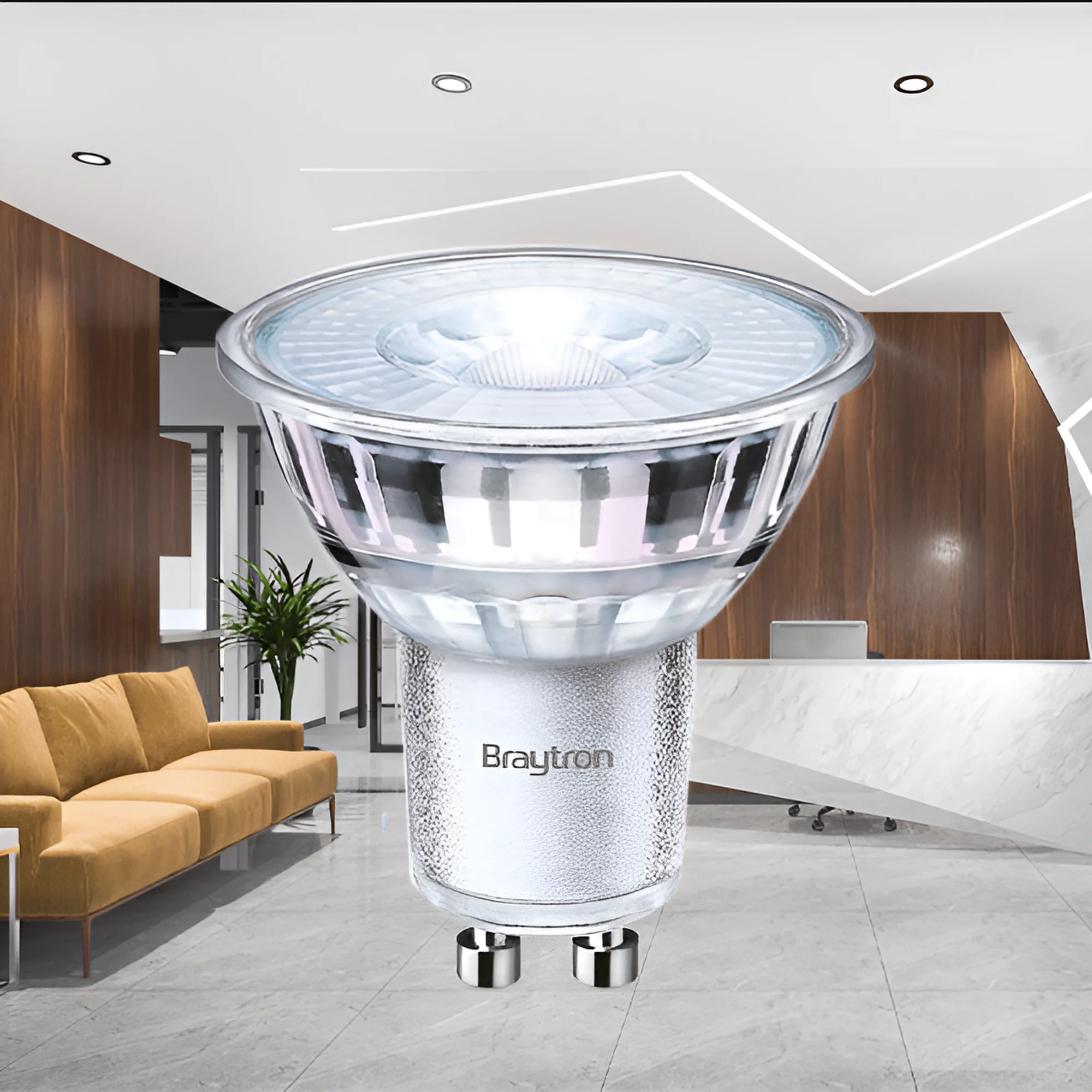 BRY-PREMIUM-4.9W-GU10-38D-DIM-GLS-3000K-LED BULB