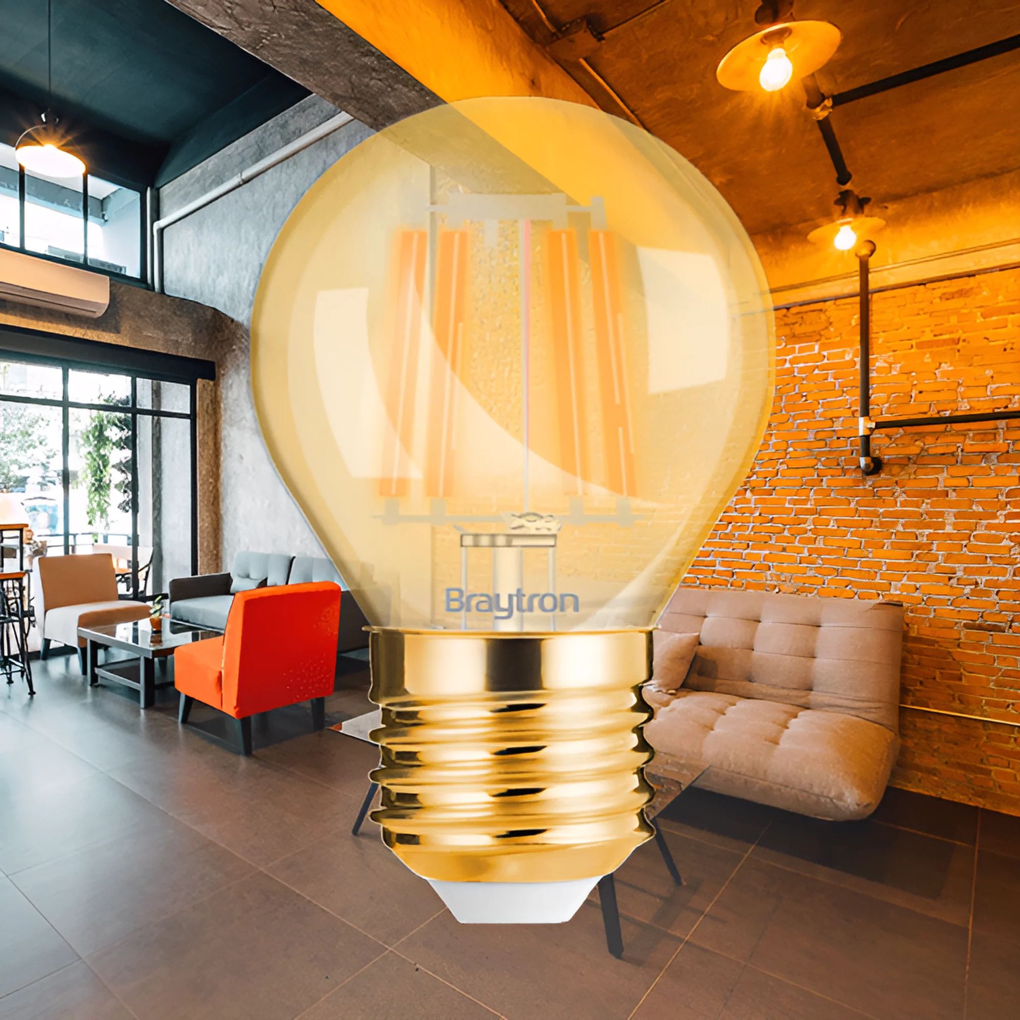 BRY-ADVANCE-4W-E27-G45-AMB-2200K-LED BULB