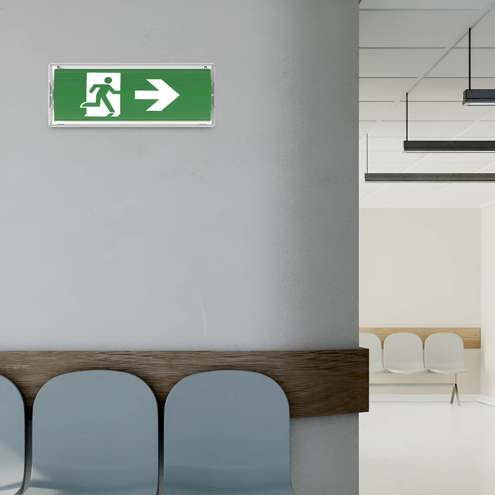 Braytron LED Notleuchte Notbeleuchtung, Akku Fluchtwegleuchte, IP65 – Ansicht 2