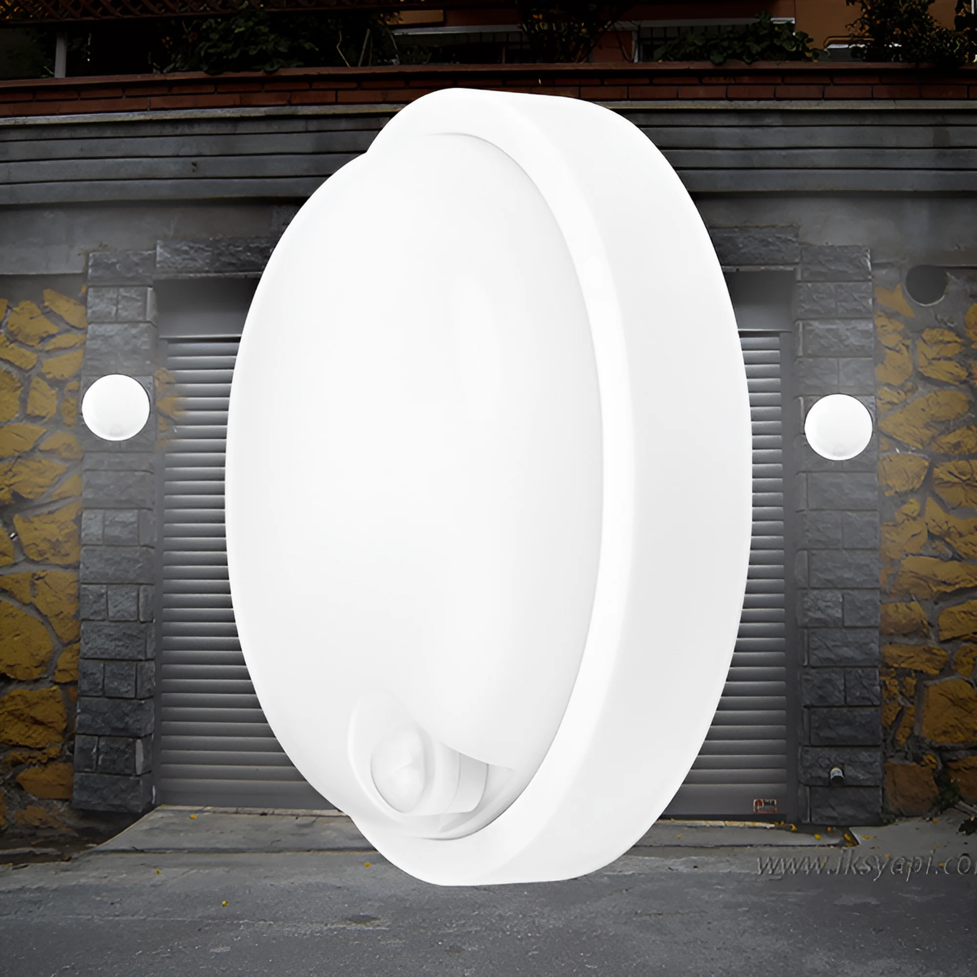 Braytron LED Strahler Außen 15W, 1460 Lumen, Kaltweiß 6500K, IP54 wasserdicht, mit Bewegungsmelder, Fluter Flutlicht Außenstrahler (Weiß) – Ansicht 2