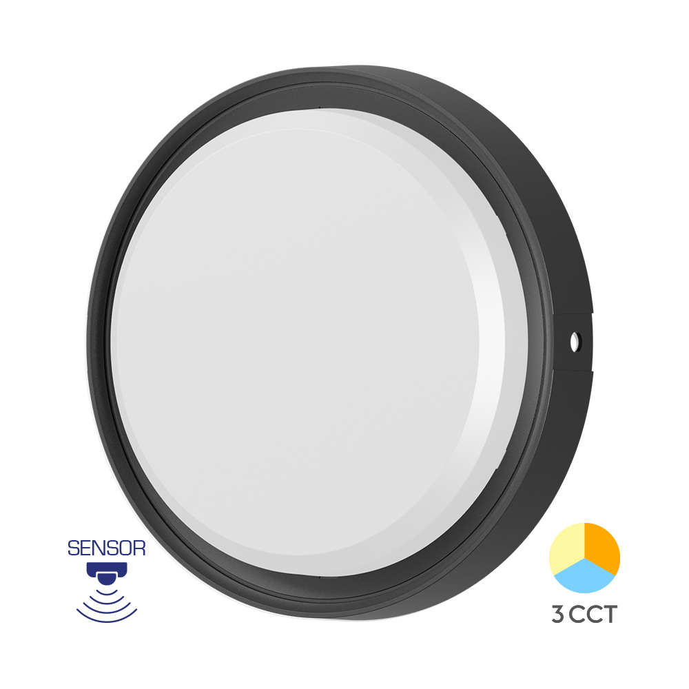Braytron LED Strahler Außen 18W, 2020 Lumen, Warmweiß, Neutralweiß, Kaltweiß 3IN1, IP65 wasserdicht, mit Bewegungsmelder, Fluter Flutlicht Außenstrahler (Schwarz) – BC18-30781
