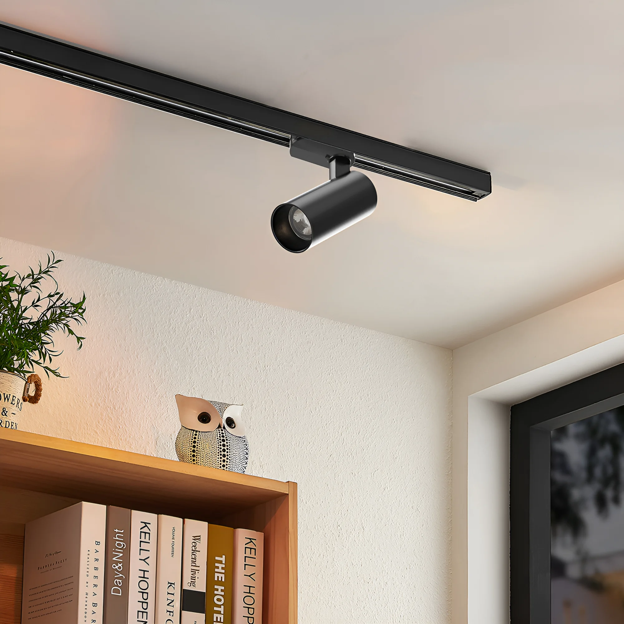 Braytron LED Schienenstrahler 15W für 1-Phasen Schienensystem, dreh- und schwenkbar, 3CCT 3000K 4000K 6500K, LED Track Light Aluminium Deckenstrahler für Büro, Shop, Küche (Schwarz, 15, Watt) – Ansicht 2