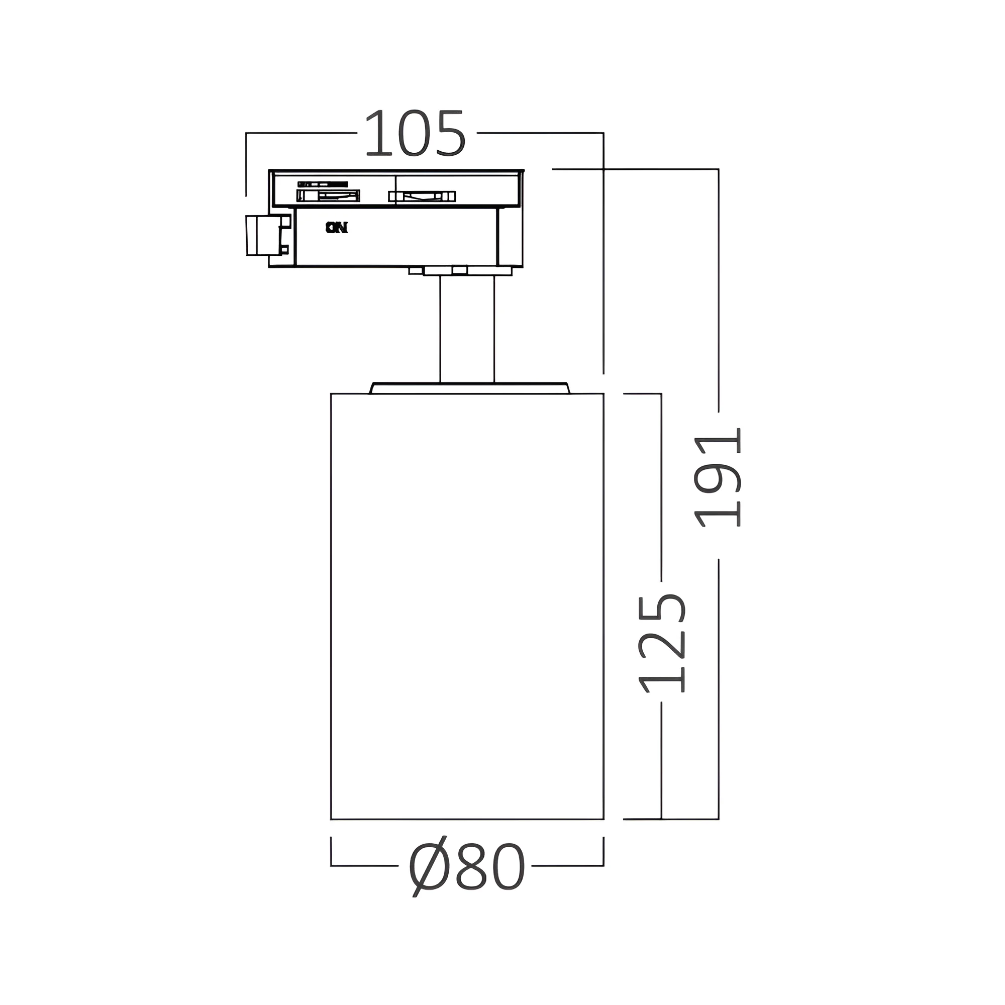 Braytron LED Schienenstrahler 30W für 1-Phasen Schienensystem, dreh- und schwenkbar, 3CCT 3000K 4000K 6500K, LED Track Light Aluminium Deckenstrahler für Büro, Shop, Küche (Weiß, 30, Watt) – Ansicht 8
