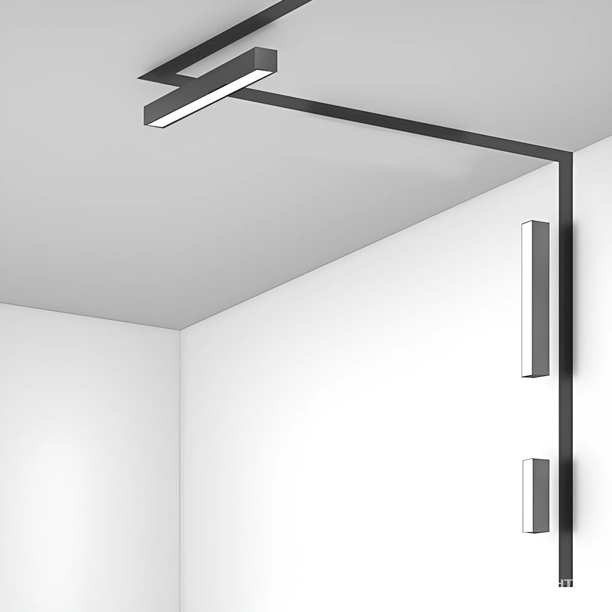 Braytron 48V LED Magnet Schienenleuchte Linear 3CCT 3000K–6000K, CRI≥95, 120° breitstrahlend, Aluminium Schwarz, Magnet Track Light für 48V Schienensystem, Wohnraum & Büro (10W) – Ansicht 2