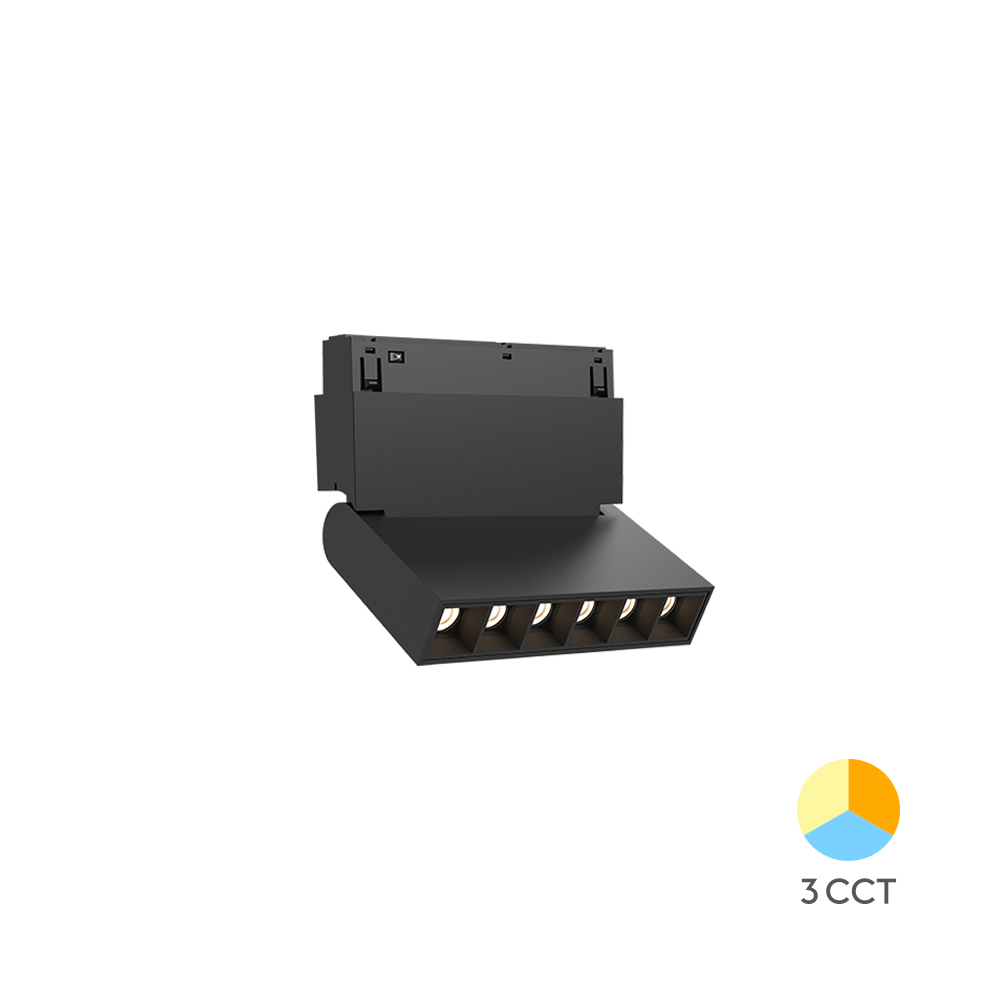MAGNETNI ZIDNI OSVETLJIVAC 6W CRNI CCT 48VDC