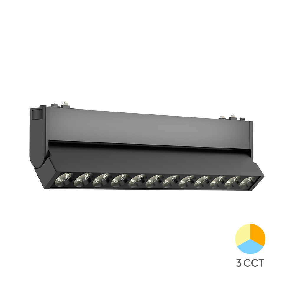 MAGNETNI ZIDNI OSVETLJIVAC 12W CRNI CCT 48VDC