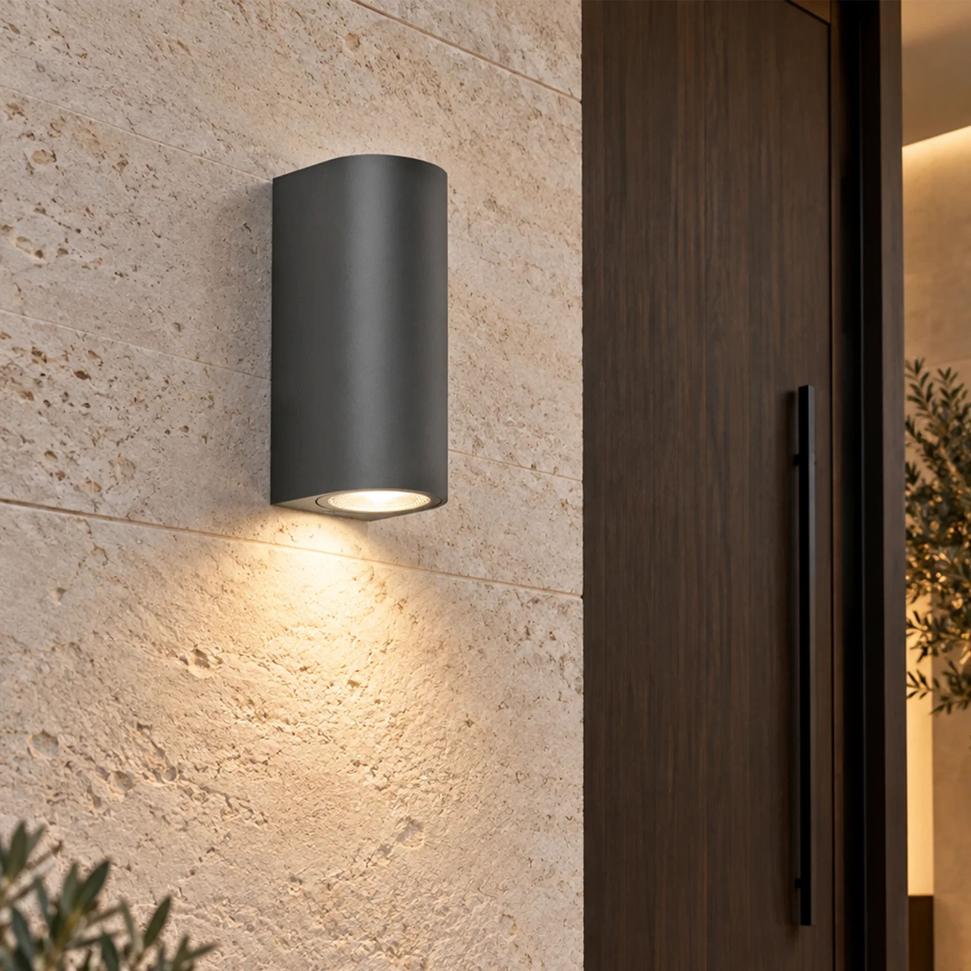 BRY-RITA-PR-WL.2-GRY-2xGU10-IP44-WALL LIGHT