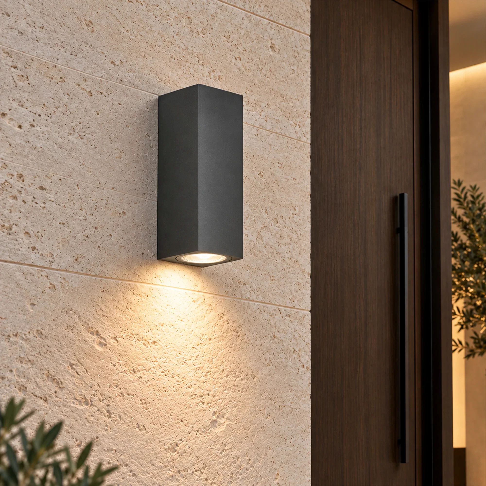 BRY-RITA-PS-WL.2-GRY-2xGU10-IP44-WALL LIGHT
