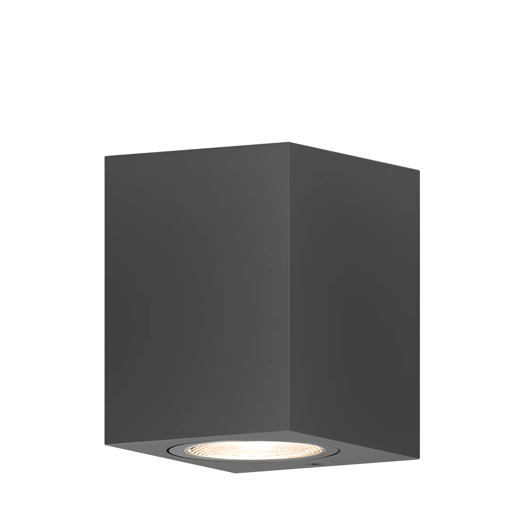 Braytron LED Außenwandleuchte Anthrazit, eckig (Cube), GU10 Fassung, IP44, Downlight Wandlampe für Garten, Terrasse & Fassade – BG32-00402