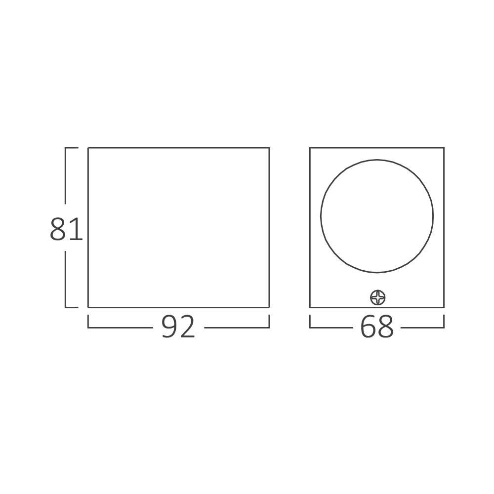 Braytron LED Außenwandleuchte Anthrazit, eckig (Cube), GU10 Fassung, IP44, Downlight Wandlampe für Garten, Terrasse & Fassade – Ansicht 3