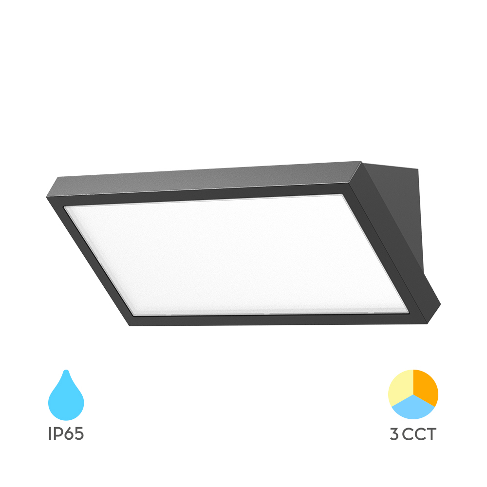 Braytron LED Strahler Außen 20W, 2000 Lumen, Warmweiß, Neutralweiß, Kaltweiß 3IN1, IP65 wasserdicht, Fluter Flutlicht Außenstrahler (Dark Grey) – BG37-00582