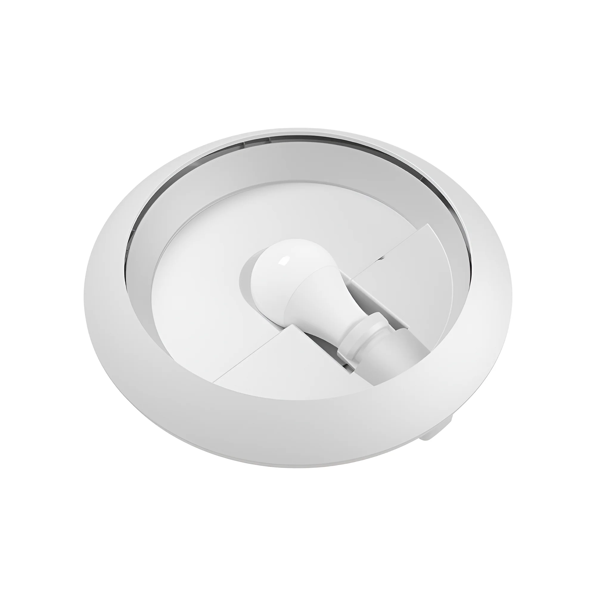 Braytron Außen Deckenleuchte IP65 Ø265mm Weiß – E27 Fassung max.23W – Runde Feuchtraumlampe mit Bewegungsmelder (Microwave Sensor) für Bad, Keller, Garage & Balkon – Ansicht 7
