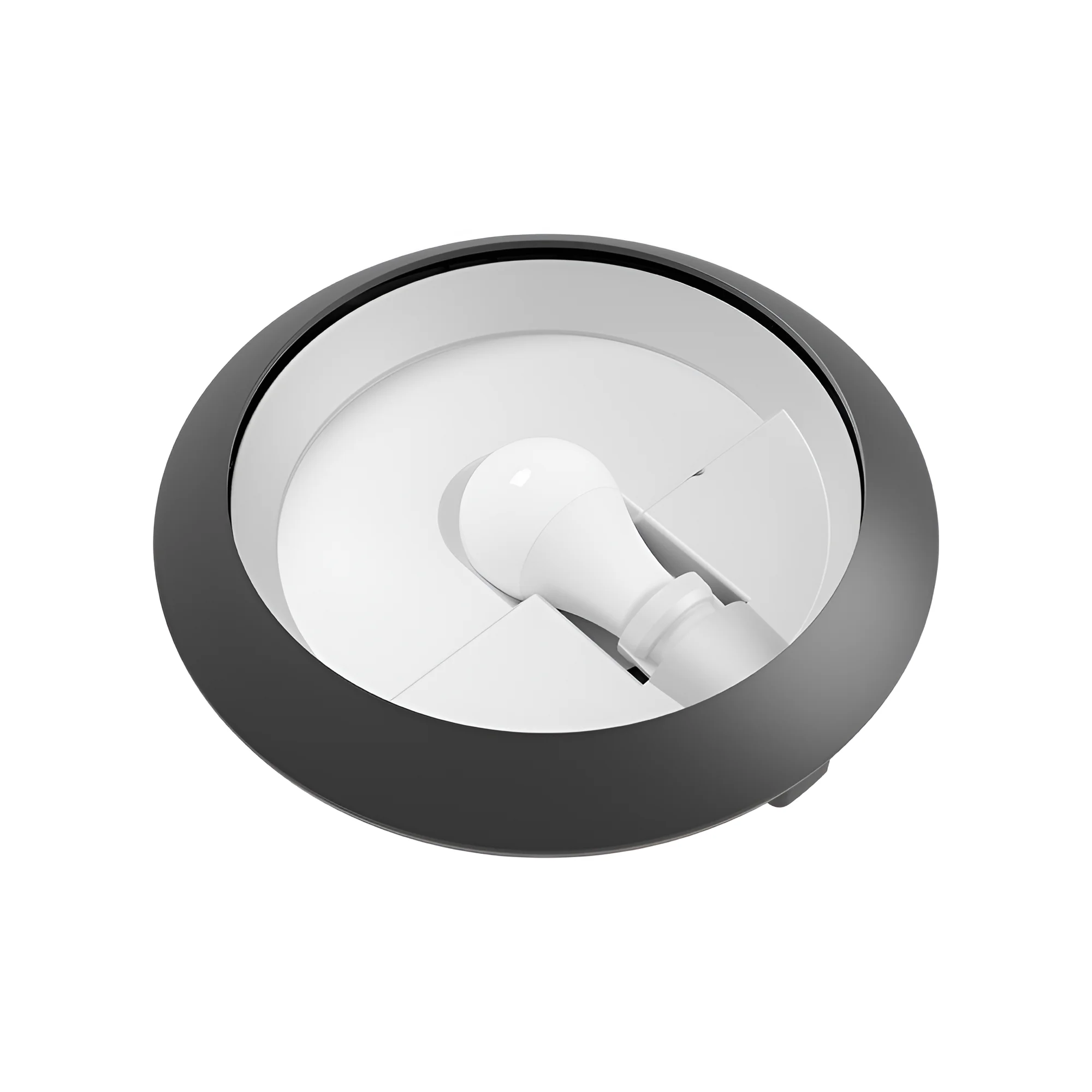 Braytron Außen Deckenleuchte IP65 Ø265mm – E27 Fassung max.23W – Runde Feuchtraumlampe mit Bewegungsmelder (Microwave Sensor) für Bad, Keller, Garage & Balkon (Anthrazit) – Ansicht 6