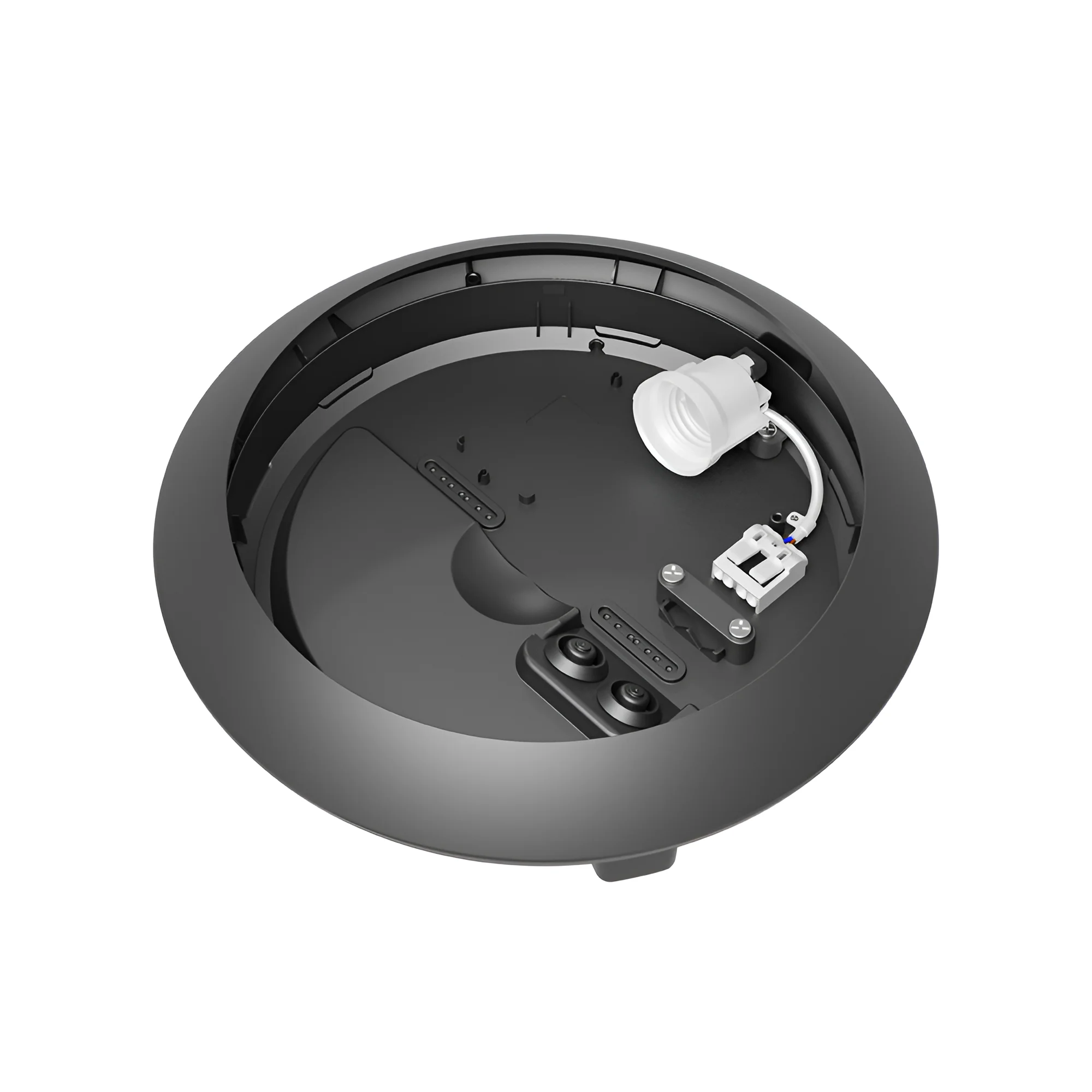 Braytron Außen Deckenleuchte IP65 Ø265mm – E27 Fassung max.23W – Runde Feuchtraumlampe mit Bewegungsmelder (Microwave Sensor) für Bad, Keller, Garage & Balkon (Anthrazit) – Ansicht 7