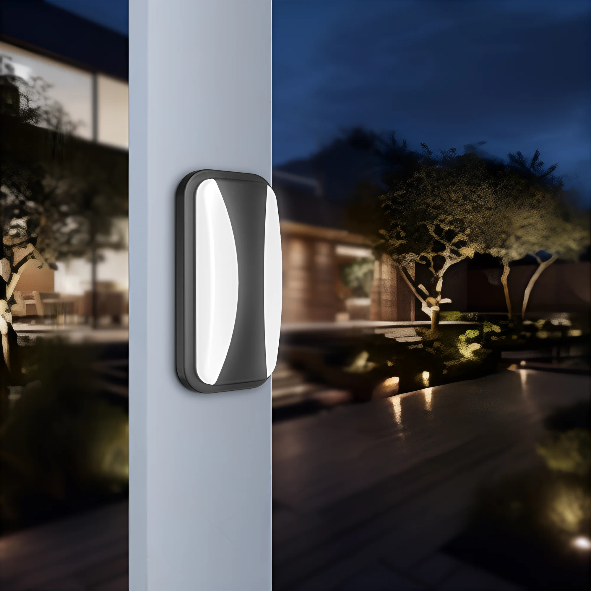 Braytron LED Strahler Außen 15W, 1460 Lumen, Warmweiß 3000K, IP65 wasserdicht, Fluter Flutlicht Außenstrahler (Grau) – Ansicht 2