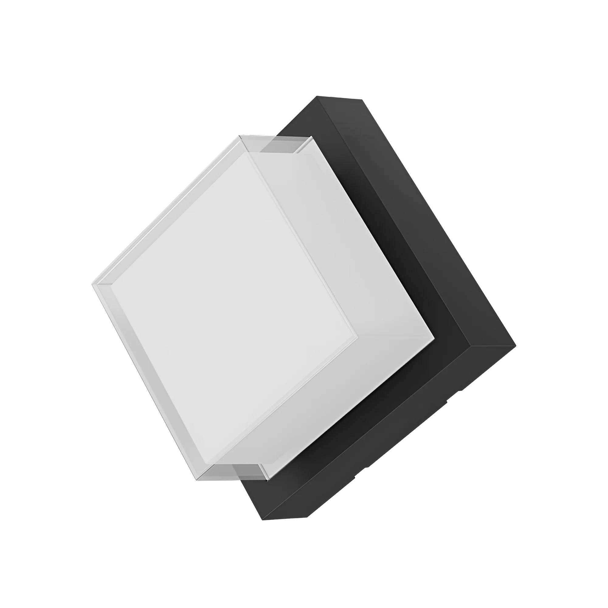 Braytron LED Eckige Wandleuchte Außen 15W IP65 Warmweiß 3000K – Wetterfeste Wandlampe Deckenlampe für Eingang, Treppenhaus, Balkon, Fassade – 1450lm, 120° Abstrahlwinkel, langlebig & energiesparend – Ansicht 2