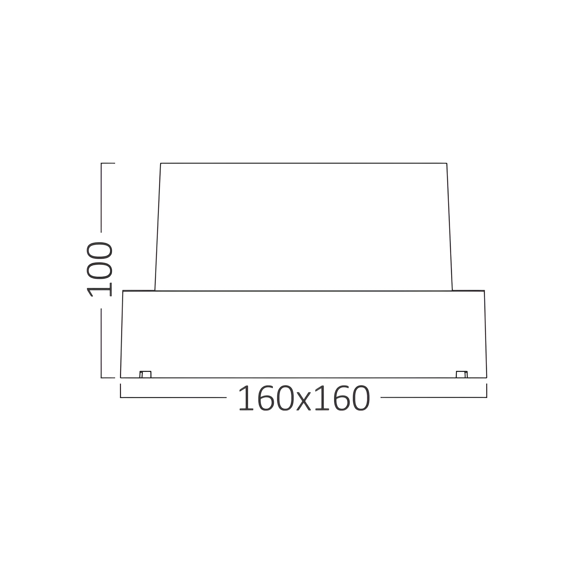 Braytron LED Eckige Wandleuchte Außen 15W IP65 Warmweiß 3000K – Wetterfeste Wandlampe Deckenlampe für Eingang, Treppenhaus, Balkon, Fassade – 1450lm, 120° Abstrahlwinkel, langlebig & energiesparend – Ansicht 8