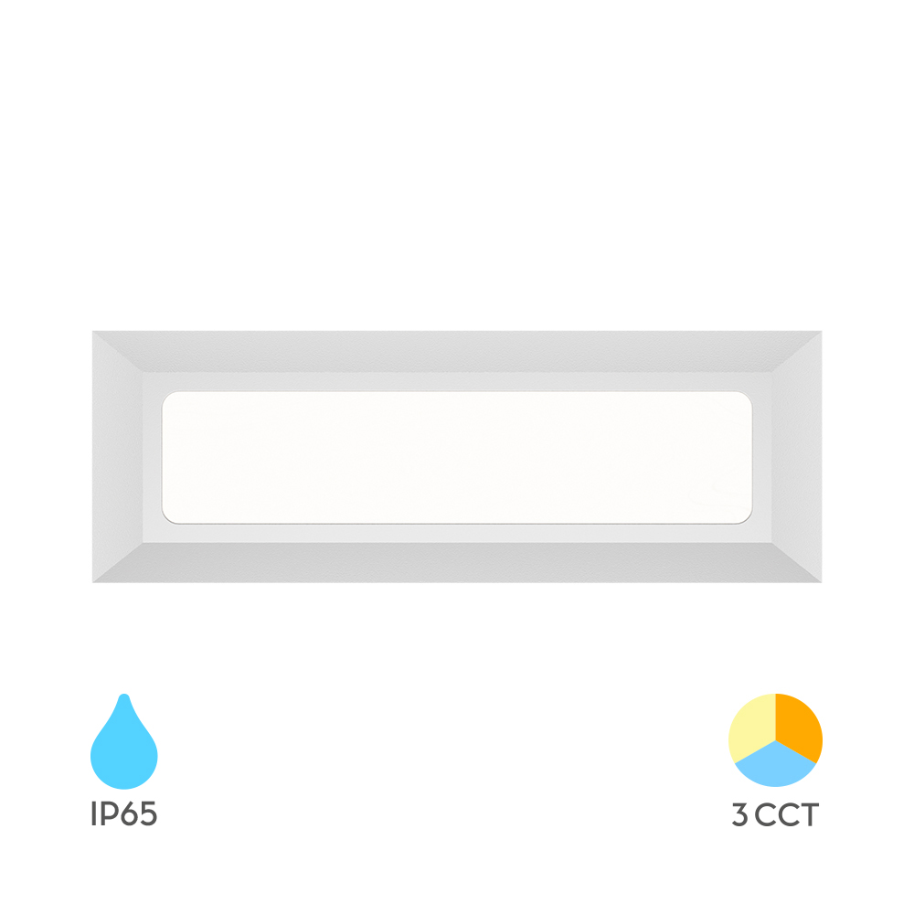 Braytron LED Wandleuchte Außen IP65 3W 3CCT (3000K/4000K/6500K) – Direkt oder Indirekt – Stufenleuchte Treppenbeleuchtung Wandlampe Außenbereich Schwarz Weiß Grau – 180lm (Weiß, dirket) kaufen – BG38-01880 | lumdo.de