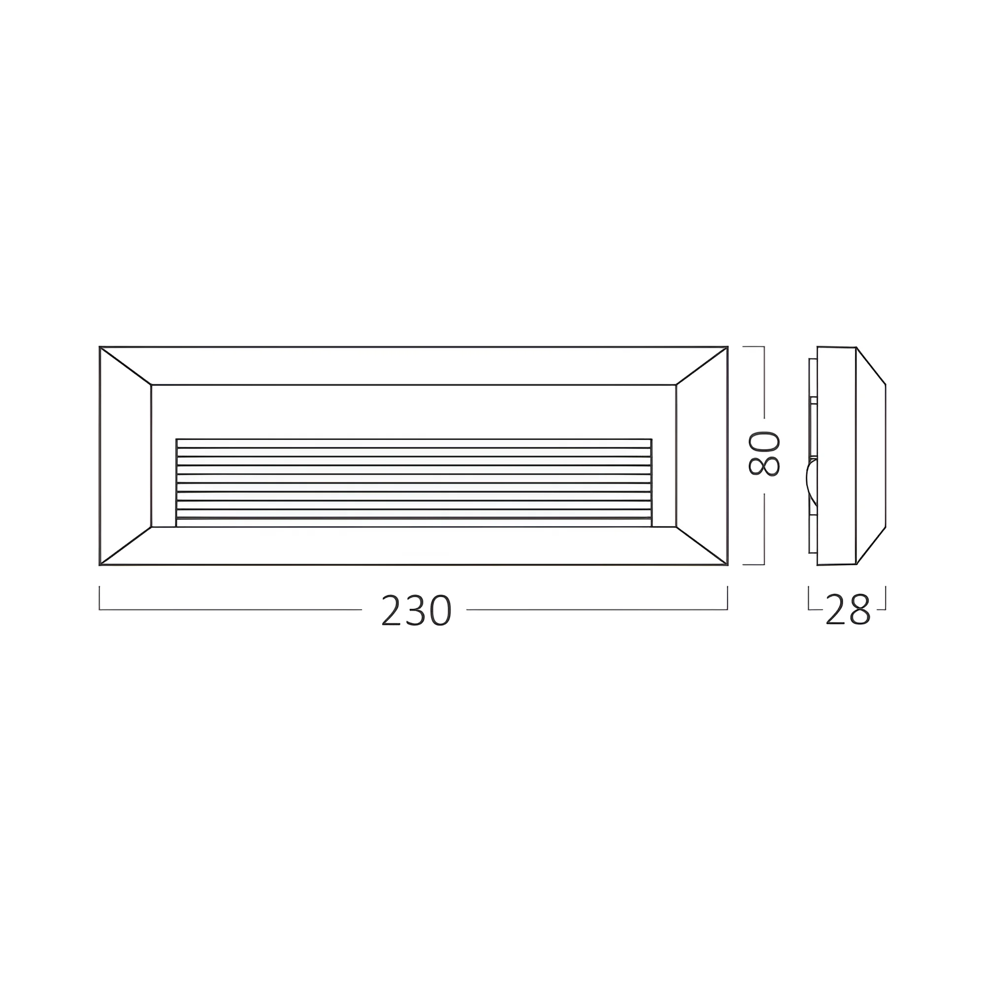 Braytron LED Wandleuchte Außen IP65 3W 3CCT (3000K/4000K/6500K) – Direkt oder Indirekt – Stufenleuchte Treppenbeleuchtung Wandlampe Außenbereich Schwarz Weiß Grau – 180lm (Weiß, Indirket) – Ansicht 8