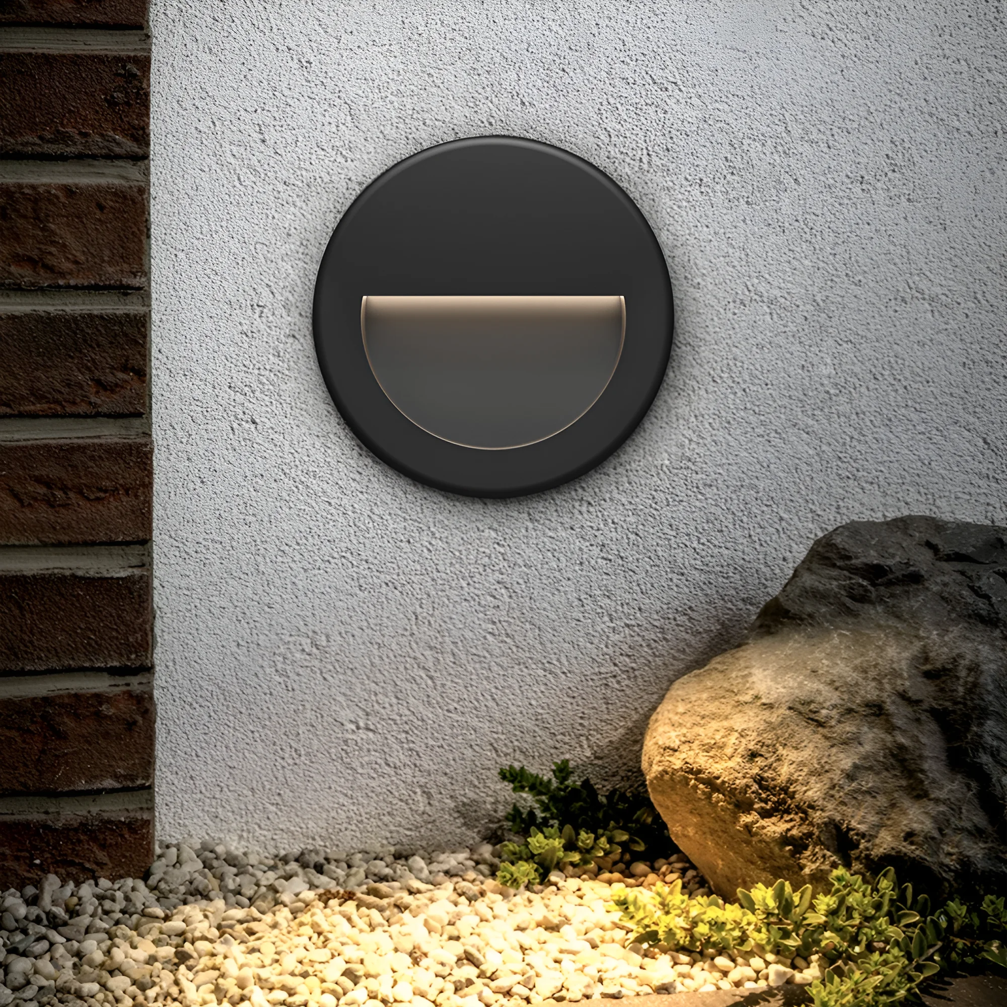 Braytron 3W LED Treppenlicht Treppenbeleuchtung Treppenleuchte Stufenlicht Stufen Leuchte Wandbeleuchtung Innen Außen IP65 Warmweiß Energieeffizient Wetterfest Modern Stufenbeleuchtung (Rund Weiß) – Ansicht 2