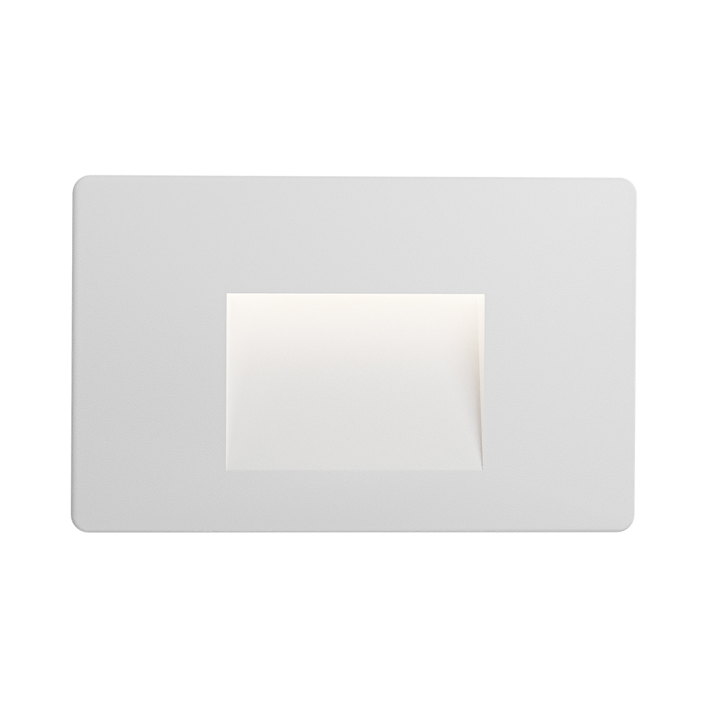 Braytron 3W LED Treppenlicht Treppenbeleuchtung Treppenleuchte Stufenlicht Stufen Leuchte Wandbeleuchtung Innen Außen IP65 Warmweiß Energieeffizient Wetterfest Modern Stufenbeleuchtung (Eckig Weiß) – Ansicht 3