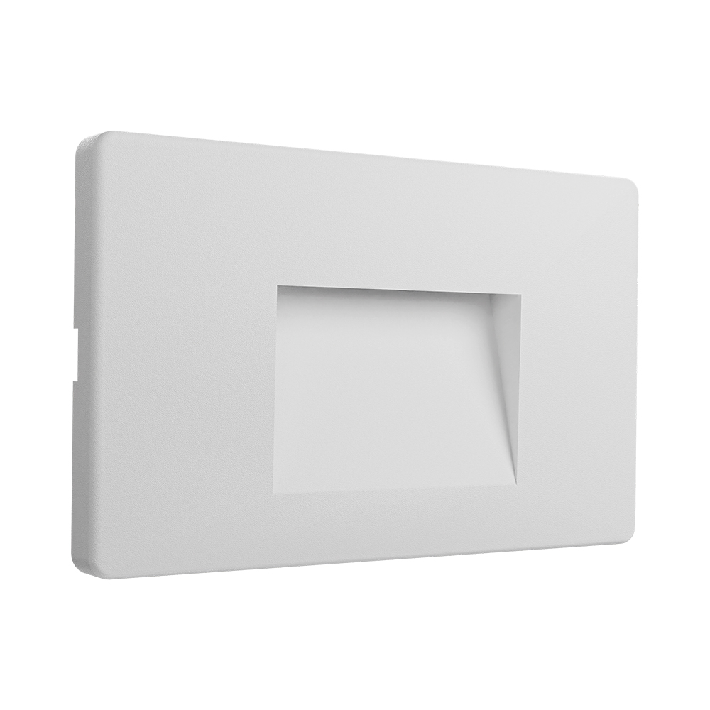 Braytron 3W LED Treppenlicht Treppenbeleuchtung Treppenleuchte Stufenlicht Stufen Leuchte Wandbeleuchtung Innen Außen IP65 Warmweiß Energieeffizient Wetterfest Modern Stufenbeleuchtung (Eckig Weiß) – Ansicht 4