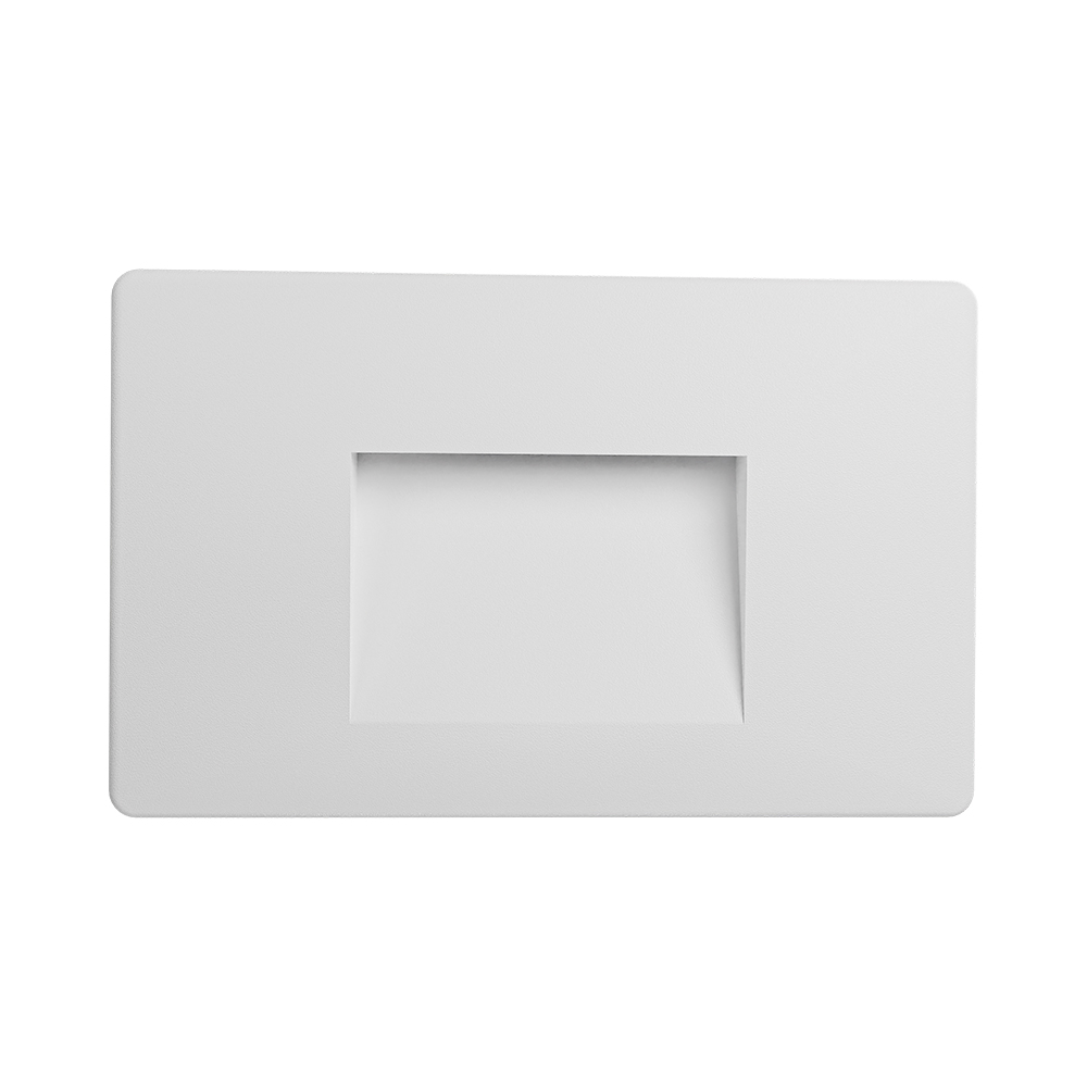 Braytron 3W LED Treppenlicht Treppenbeleuchtung Treppenleuchte Stufenlicht Stufen Leuchte Wandbeleuchtung Innen Außen IP65 Warmweiß Energieeffizient Wetterfest Modern Stufenbeleuchtung (Eckig Weiß) – Ansicht 5