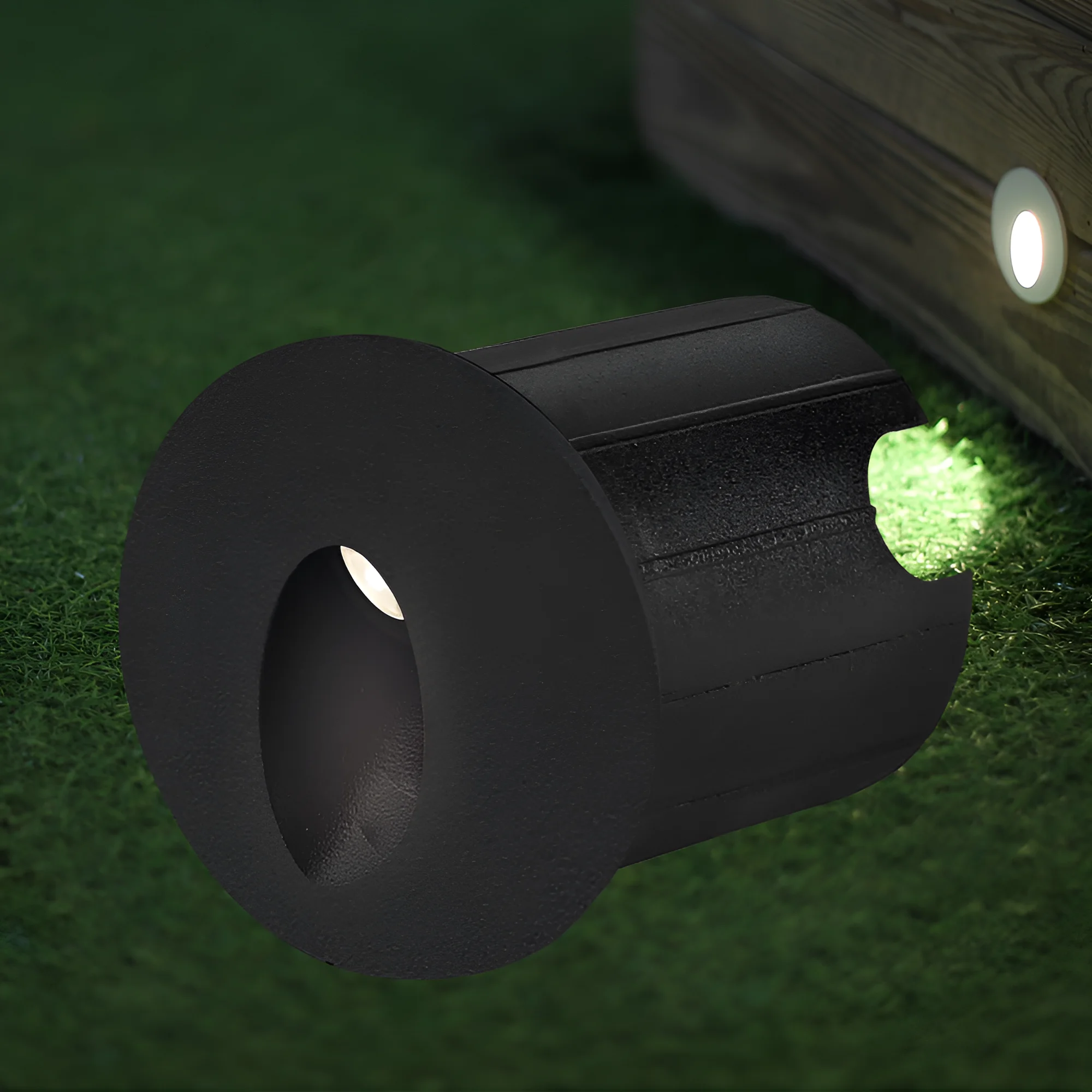 Braytron LED Strahler Außen 2W, 240 Lumen, Warmweiß 3000K, IP65 wasserdicht, Fluter Flutlicht Außenstrahler (Schwarz) – Ansicht 2