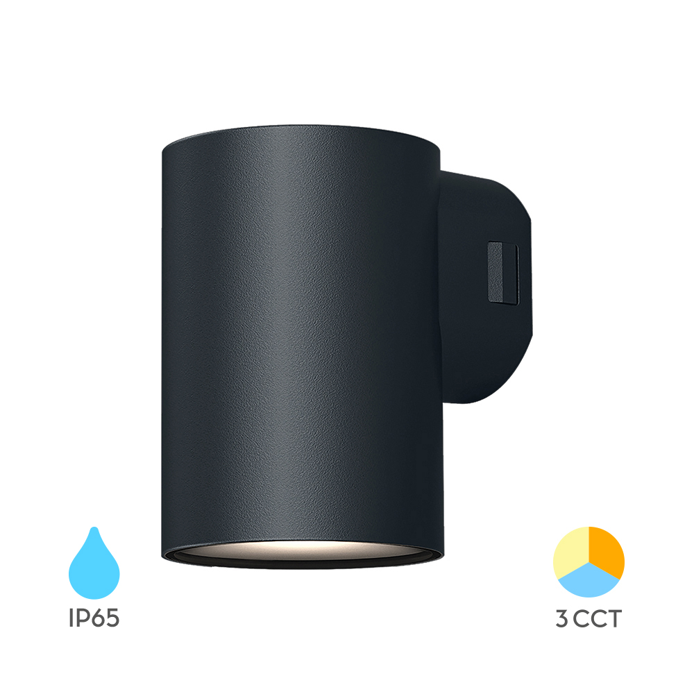 LED ZIDNA SVETILJKA 1X9W SIVI CCT IP65