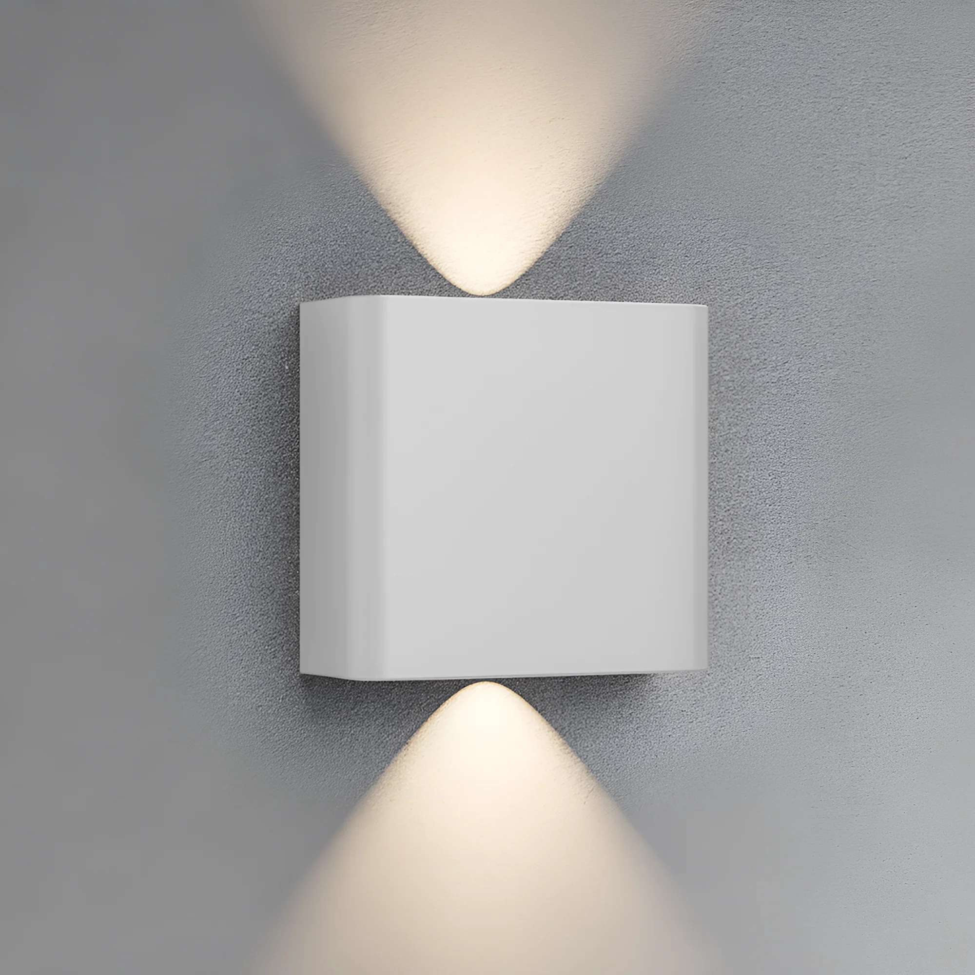BRY-VECTOR-B-WL-WHT-2x1W-3IN1-IP65-WALL LIGHT