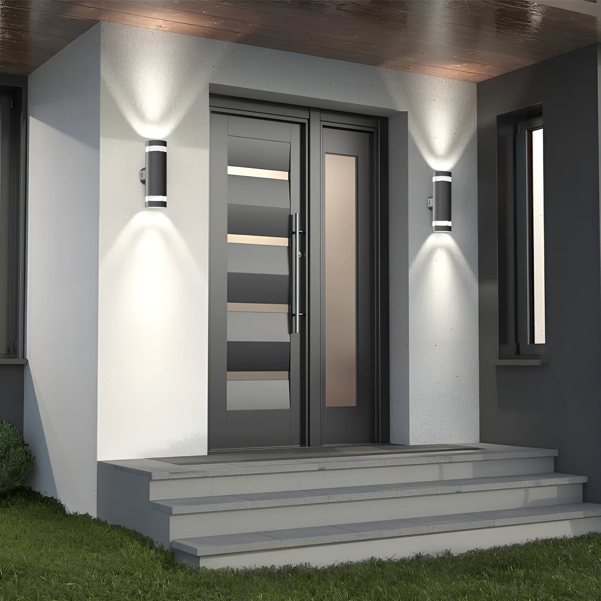 BRY-VEKTA-DA-WL.2-BLC-2x9W-3IN1-IP65-WALL LIGHT – Ansicht 2