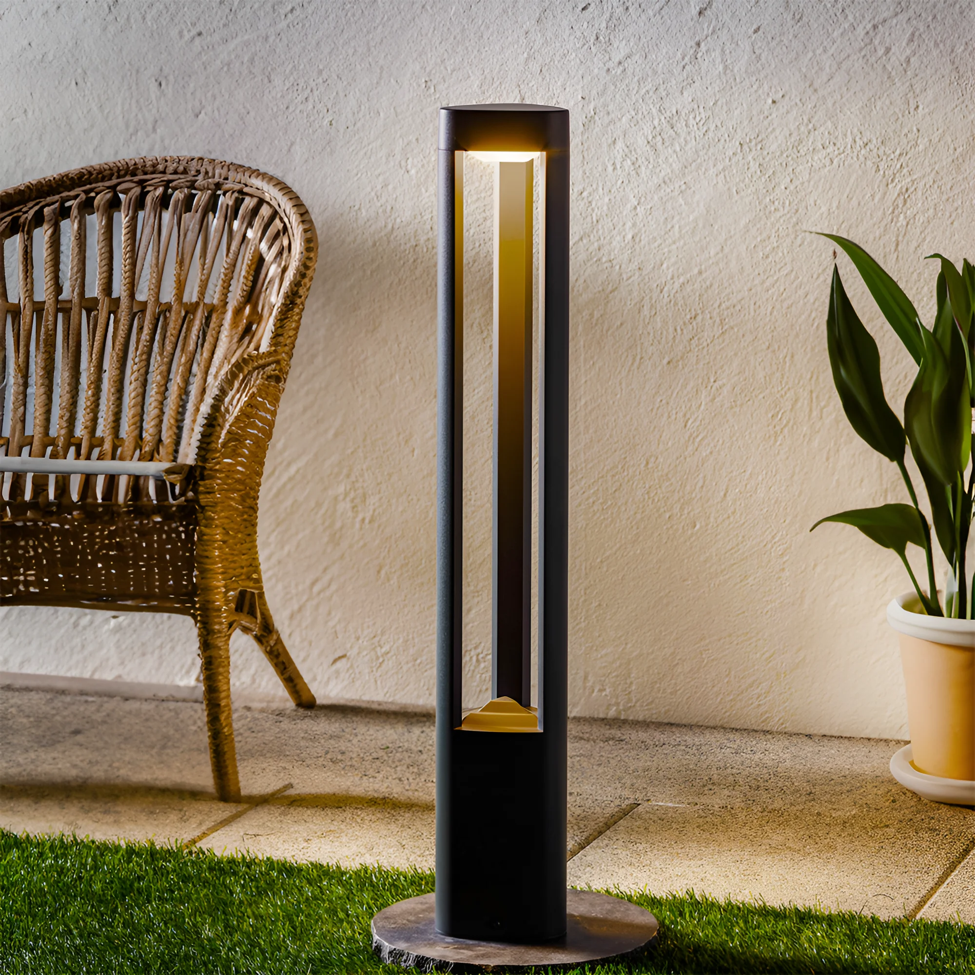 Braytron LED Strahler Außen 7W, 300 Lumen, Warmweiß 3000K, IP54 wasserdicht, Fluter Flutlicht Außenstrahler (Grau) – Ansicht 2