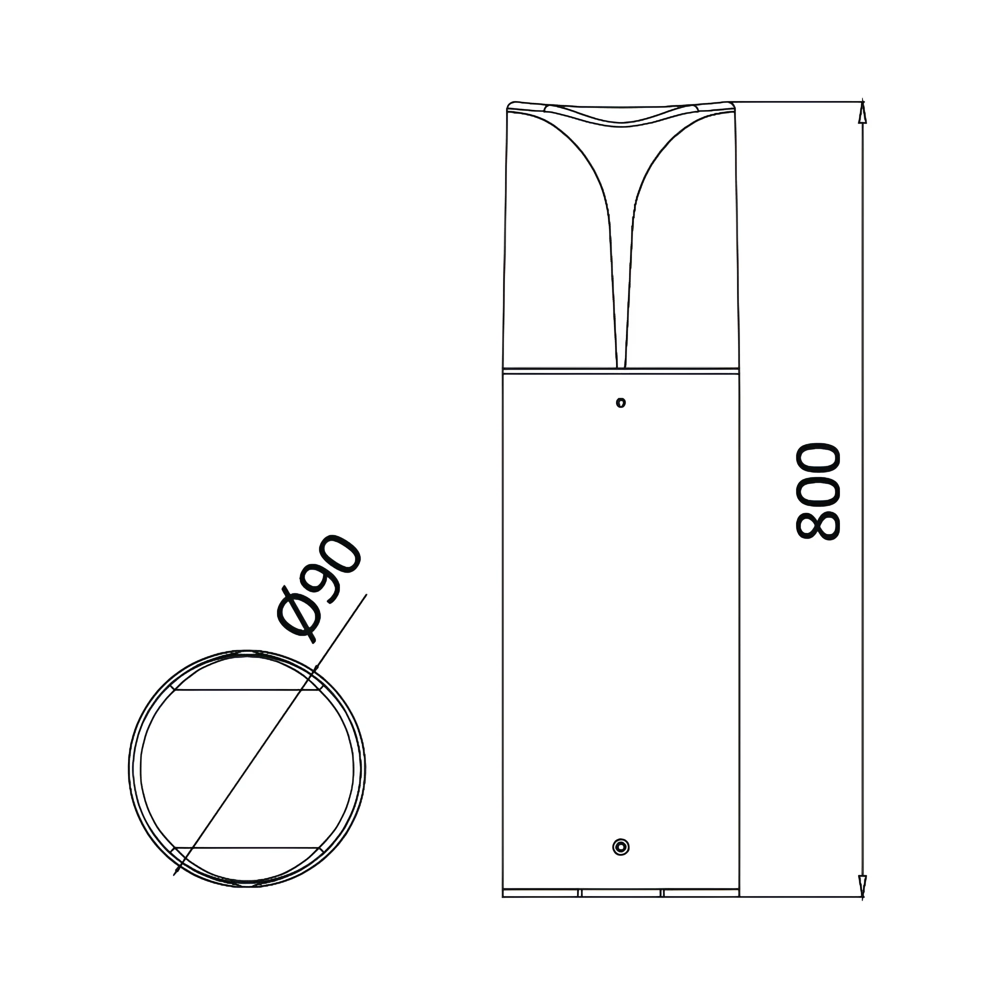 Braytron Milano LED Wegeleuchte Außen 80 cm – E27 Sockel, IP44, Aluminium Grau – Pollerleuchte Garten, Wegbeleuchtung, Außenlampe für Einfahrt, Hof & Terrasse ohne Leuchtmittel – Ansicht 6