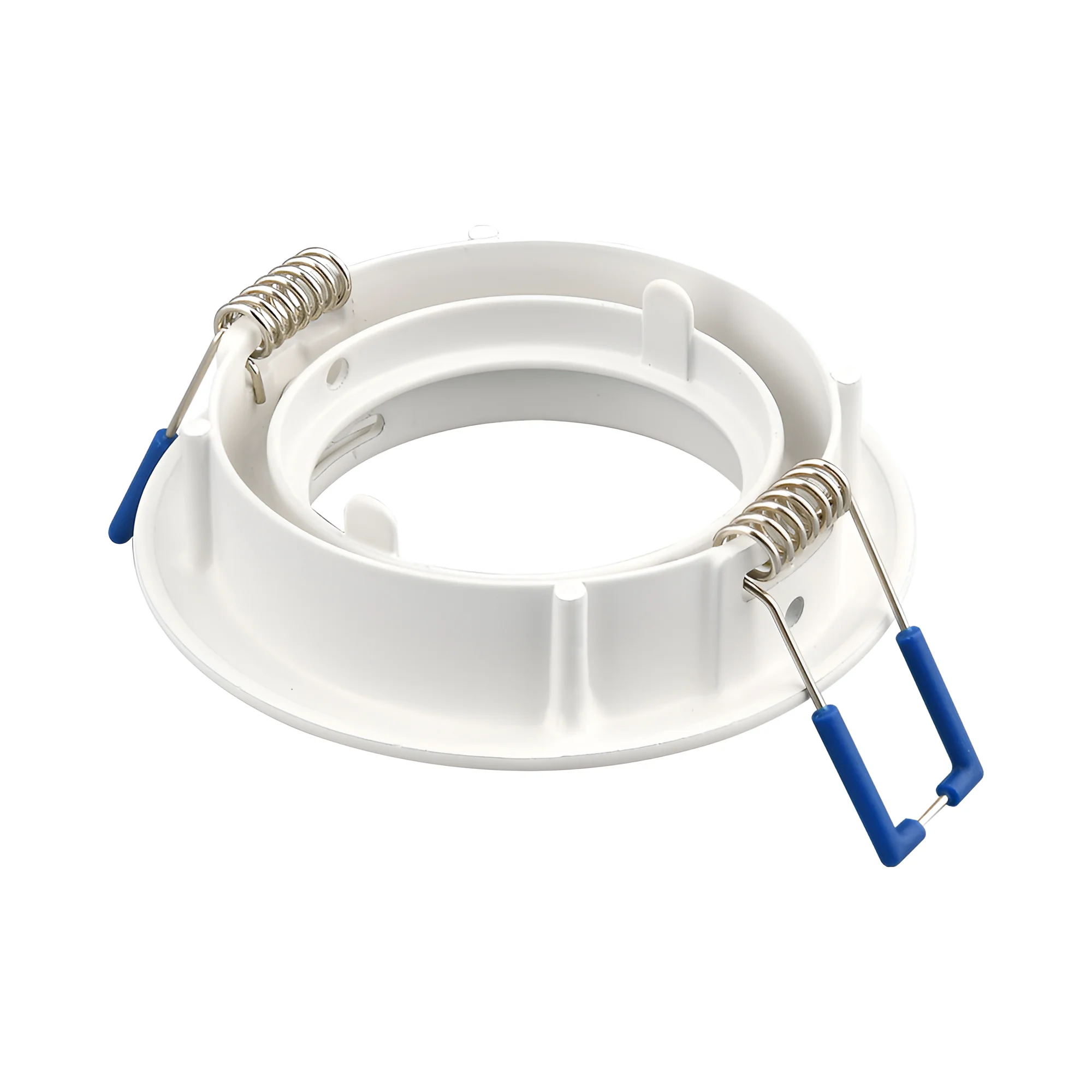 Braytron 3er Set Einbaustrahler GU10 – Einbaurahmen Rund für LED Spots, 230V inkl. GU10 Fassung, 30° schwenkbar, Deckenspot Einbauleuchte Ø68 mm Lochdurchmesser, Einbauspots für Trockenräume (Weiß) – Ansicht 4