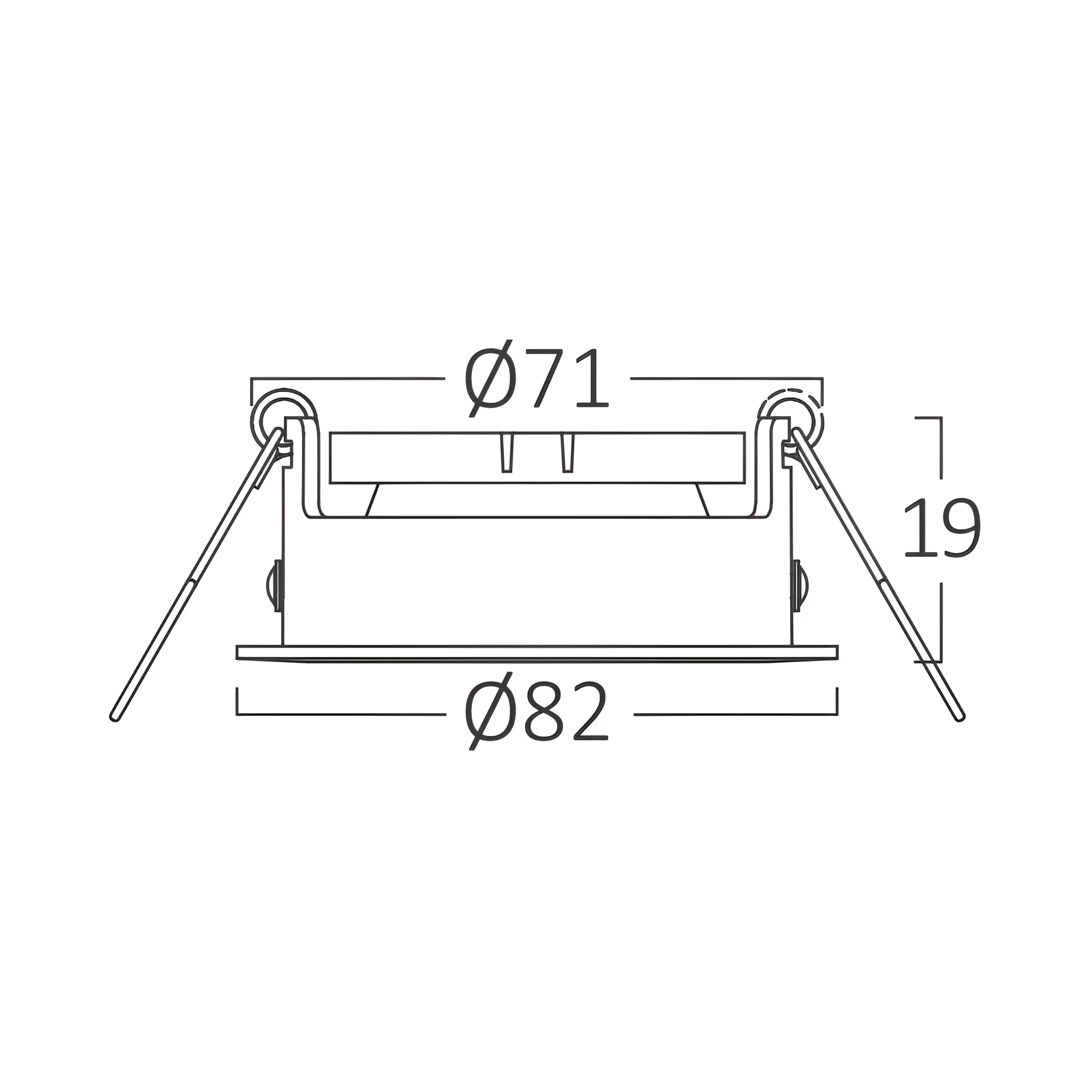 Braytron 3er Set Einbaustrahler GU10 – Einbaurahmen Rund für LED Spots, 230V inkl. GU10 Fassung, 30° schwenkbar, Deckenspot Einbauleuchte Ø68 mm Lochdurchmesser, Einbauspots für Trockenräume (Weiß) – Ansicht 6