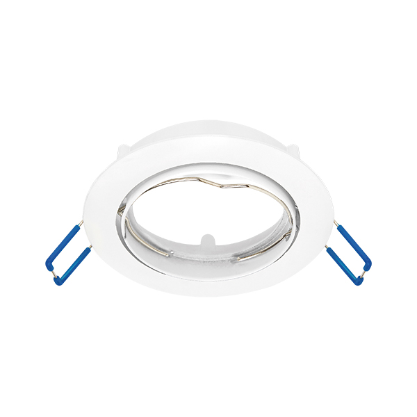 Braytron 3er Set Einbaustrahler GU10 – Einbaurahmen Rund für LED Spots, 230V inkl. GU10 Fassung, 30° schwenkbar, Deckenspot Einbauleuchte Ø68 mm Lochdurchmesser, Einbauspots für Trockenräume (Weiß) – Ansicht 3