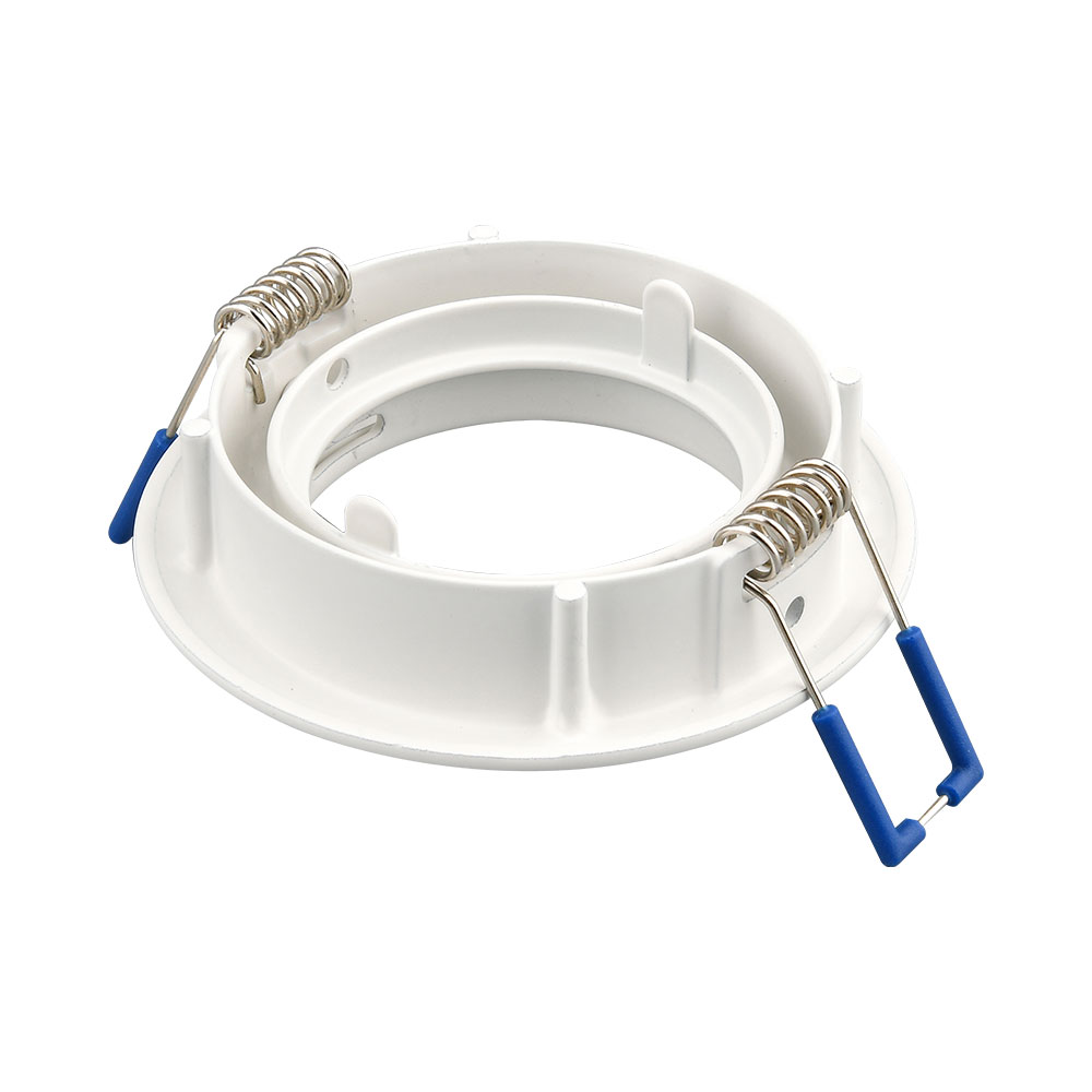 Braytron 3er Set Einbaustrahler GU10 – Einbaurahmen Rund für LED Spots, 230V inkl. GU10 Fassung, 30° schwenkbar, Deckenspot Einbauleuchte Ø68 mm Lochdurchmesser, Einbauspots für Trockenräume (Weiß) – Ansicht 4