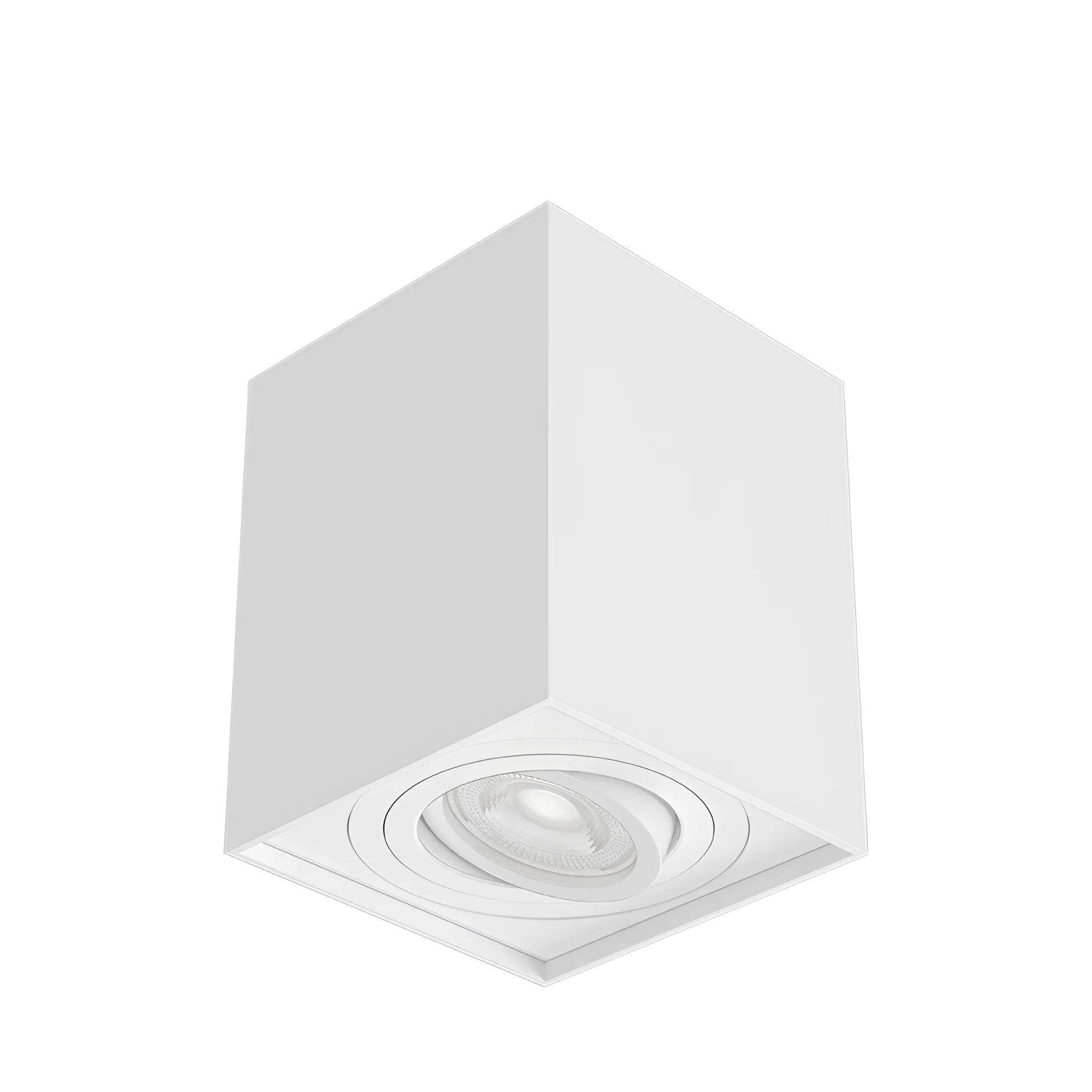 BRY-GAMA-8010-SQR-WHT-GU10-SPOTLIGHT - Vierkante kantelbare opbouwspot wit – BH04-00310
