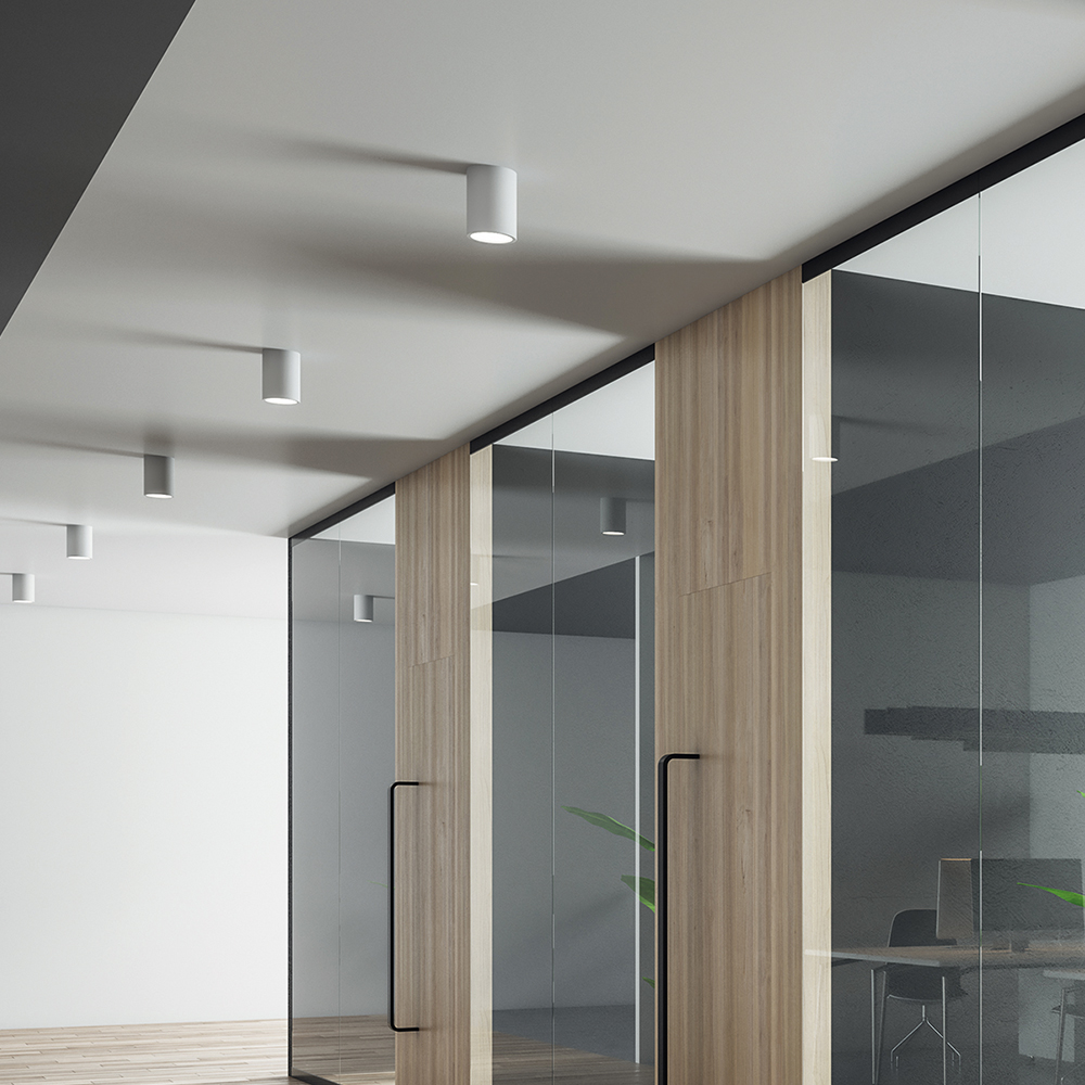 Braytron LED Deckenleuchte Max.1x35W GU10, IP20 Deckenlampe für Wohnzimmer, Küche, Flur (Weiß) – Ansicht 2