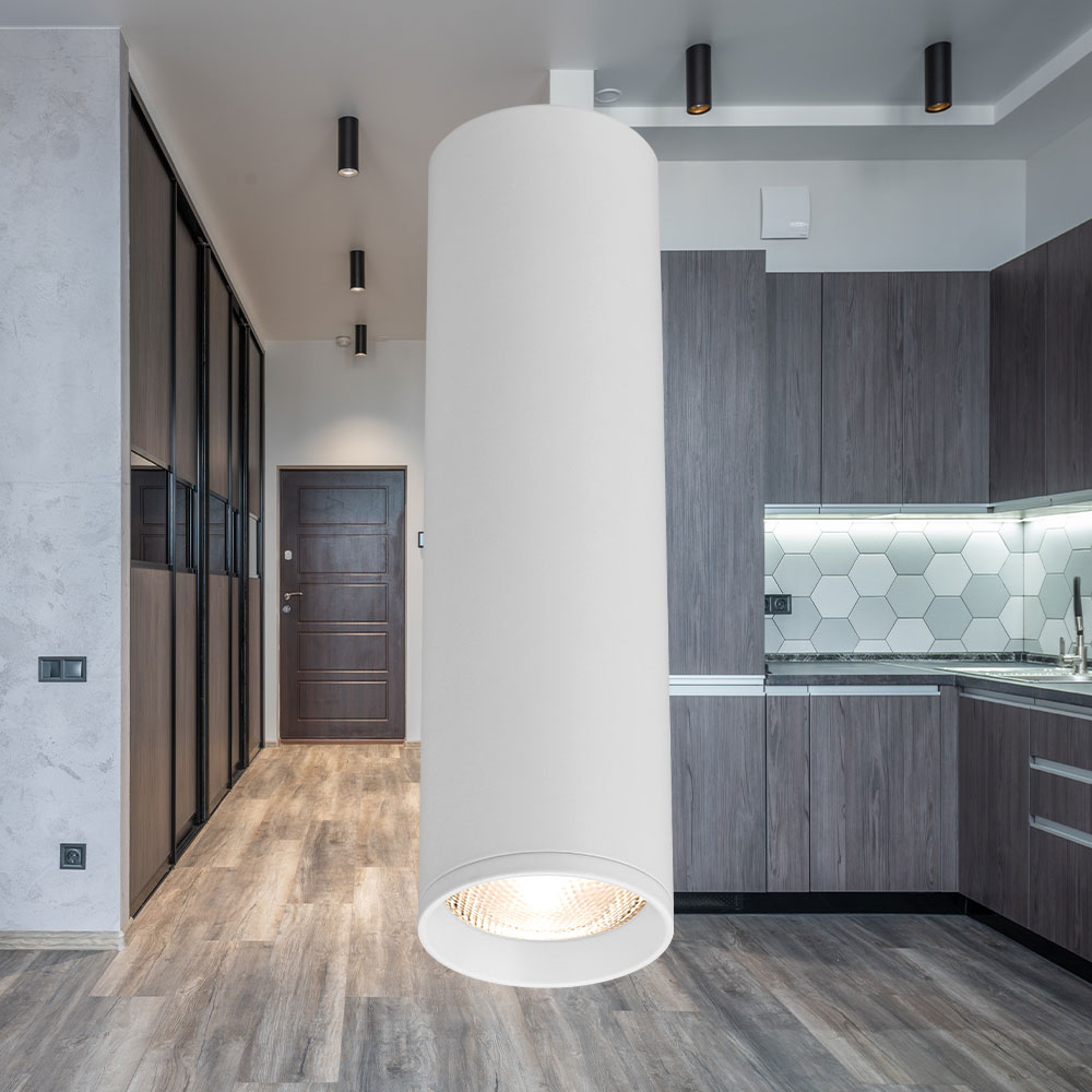 Braytron LED Deckenleuchte Max.1x35W GU10, IP20 Deckenlampe für Wohnzimmer, Küche, Flur (Schwarz) – Ansicht 2