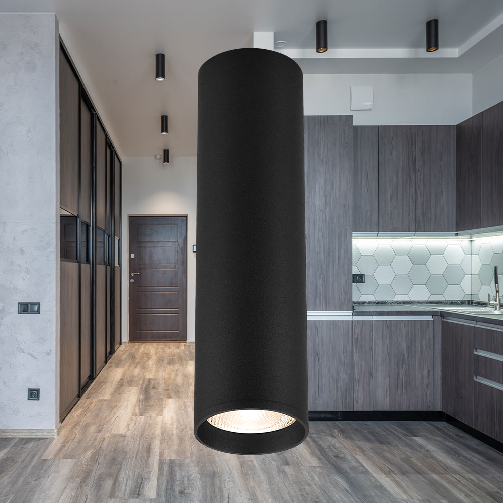 Braytron LED Deckenleuchte Max.1x35W GU10, IP20 Deckenlampe für Wohnzimmer, Küche, Flur (Weiß) – Ansicht 2