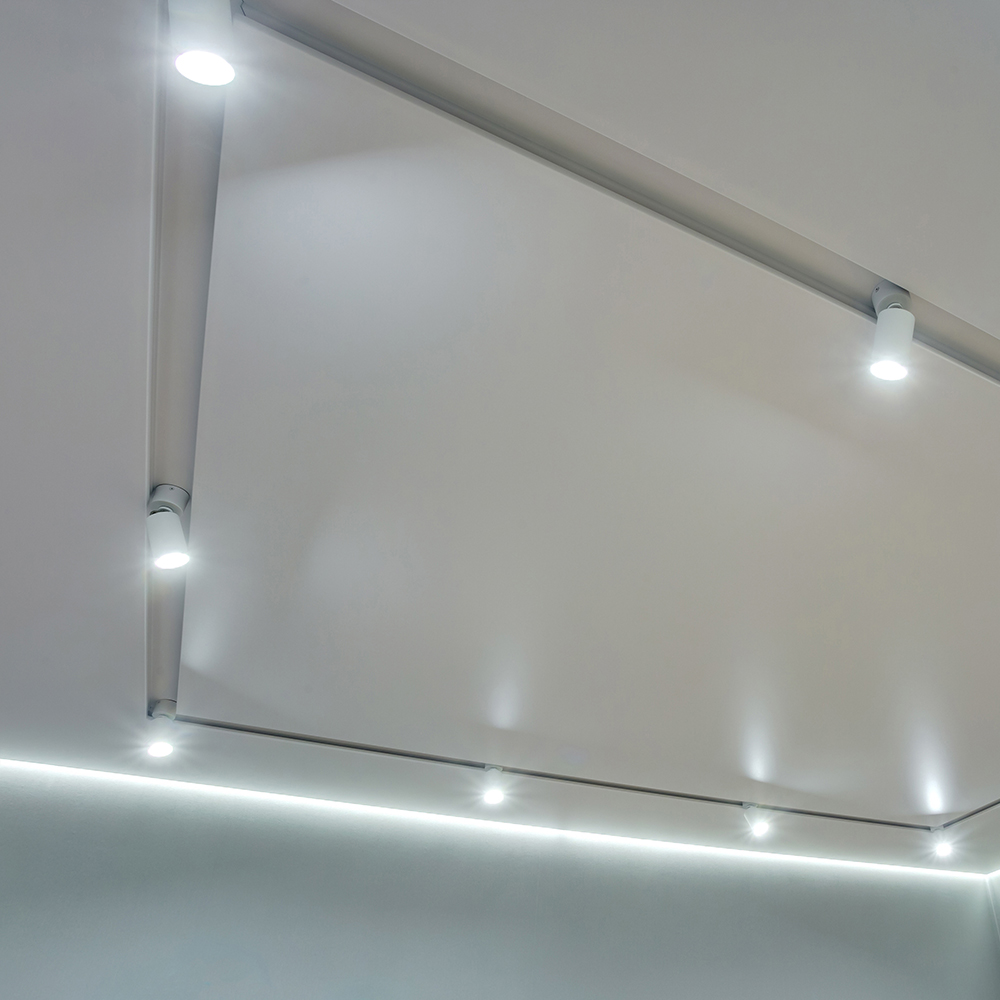Braytron LED Deckenleuchte Max.1×35W GU10, IP20 Deckenlampe für Wohnzimmer, Küche, Flur (Weiß) – Ansicht 2
