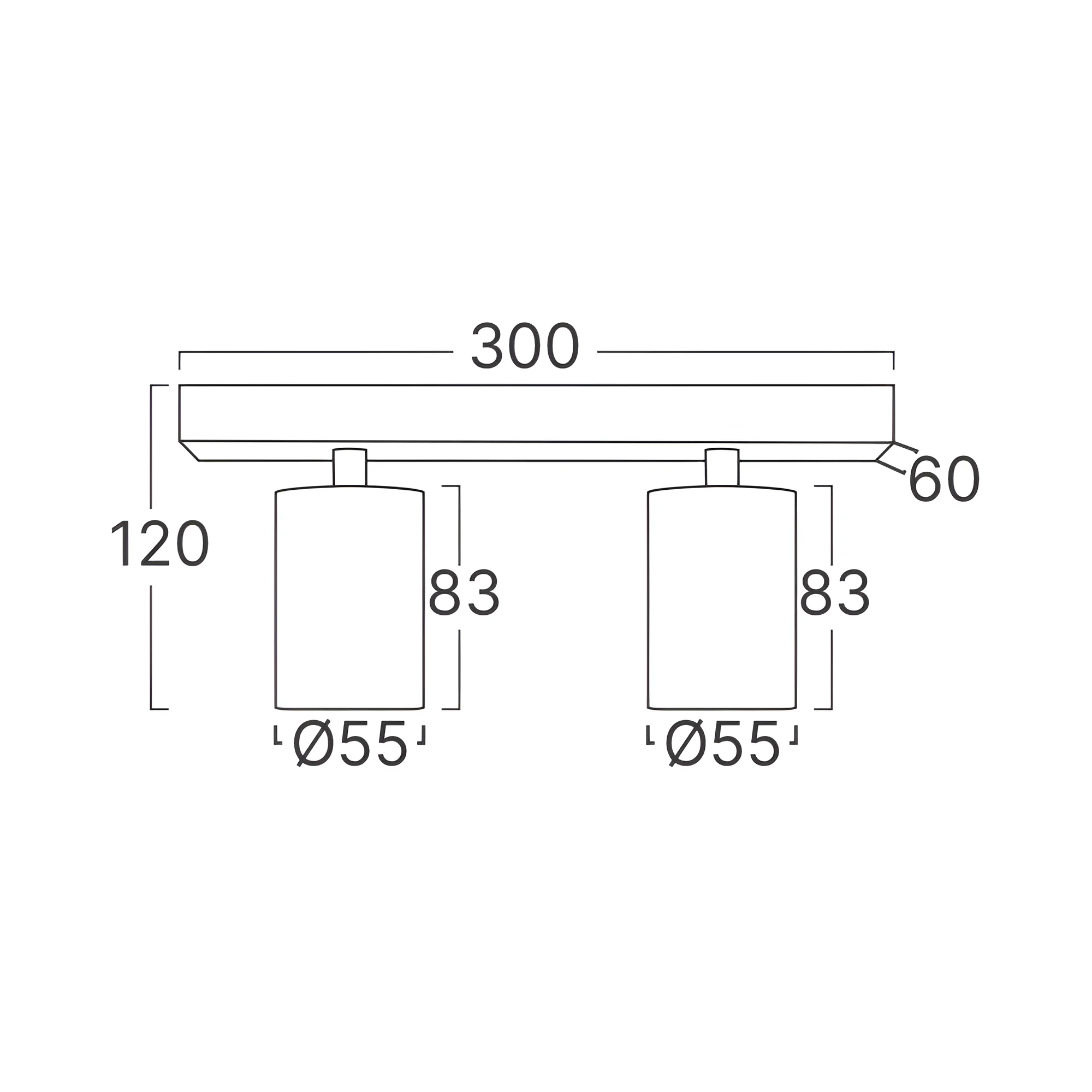 Braytron LED Deckenstrahler 2 Flammig GU10 – Schwenkbarer Deckenspot 350° Drehbar – Moderne Deckenleuchte in Weiß, Schwarz oder Gold – Spotlampe für Küche, Wohnzimmer & Schlafzimmer (weiß) – Ansicht 7