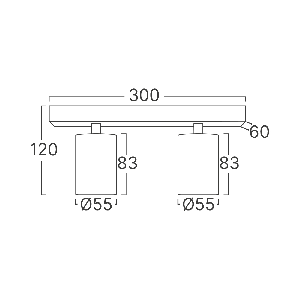 Braytron LED Deckenstrahler 2 Flammig GU10 – Schwenkbarer Deckenspot 350° Drehbar – Moderne Deckenleuchte in Weiß, Schwarz oder Gold – Spotlampe für Küche, Wohnzimmer & Schlafzimmer (weiß) – Ansicht 8
