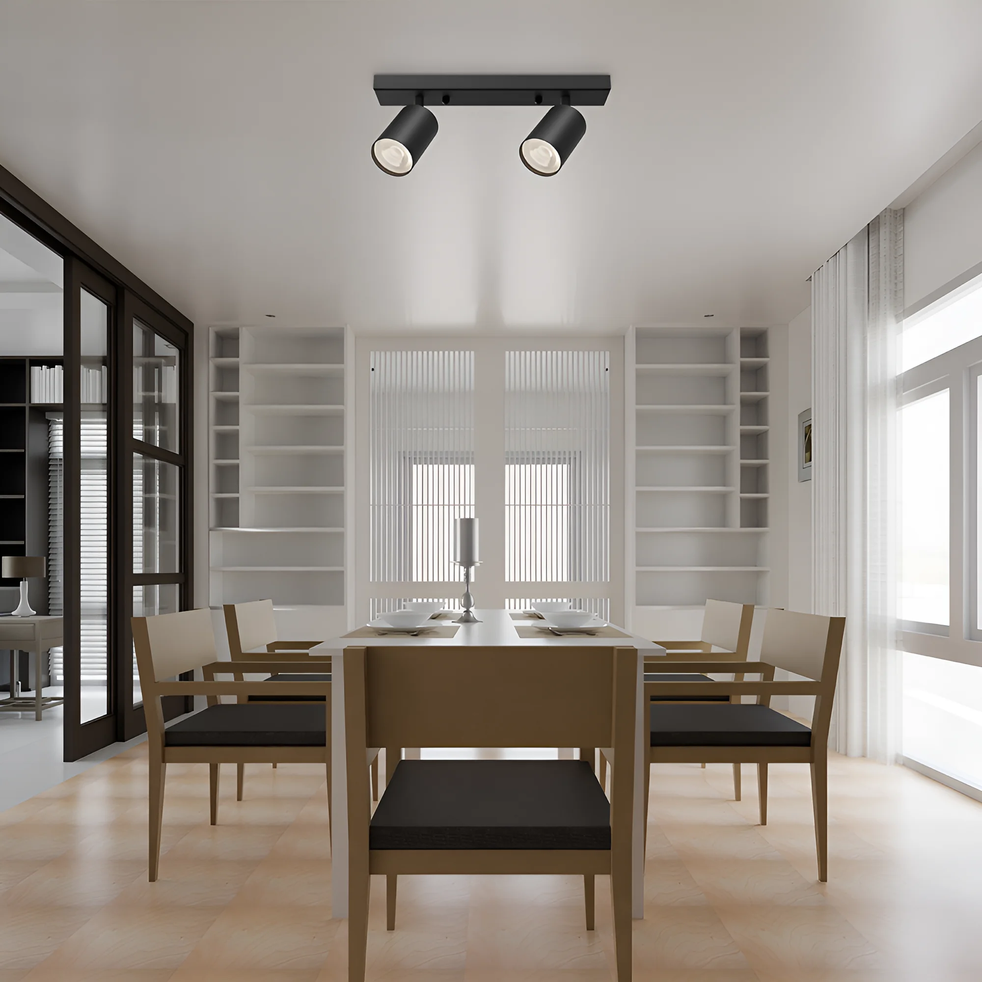 Braytron LED Deckenstrahler 2 Flammig GU10 – Schwenkbarer Deckenspot 350° Drehbar – Moderne Deckenleuchte in Weiß, Schwarz oder Gold – Spotlampe für Küche, Wohnzimmer & Schlafzimmer (gold) – Ansicht 2