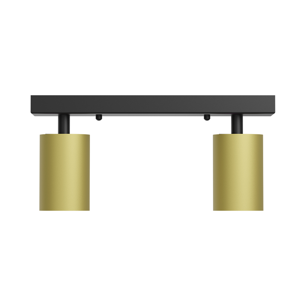 Braytron LED Deckenstrahler 2 Flammig GU10 – Schwenkbarer Deckenspot 350° Drehbar – Moderne Deckenleuchte in Weiß, Schwarz oder Gold – Spotlampe für Küche, Wohnzimmer & Schlafzimmer (gold) – Ansicht 5