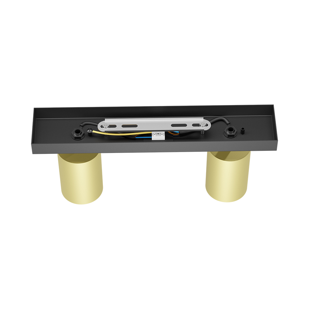 Braytron LED Deckenstrahler 2 Flammig GU10 – Schwenkbarer Deckenspot 350° Drehbar – Moderne Deckenleuchte in Weiß, Schwarz oder Gold – Spotlampe für Küche, Wohnzimmer & Schlafzimmer (gold) – Ansicht 6