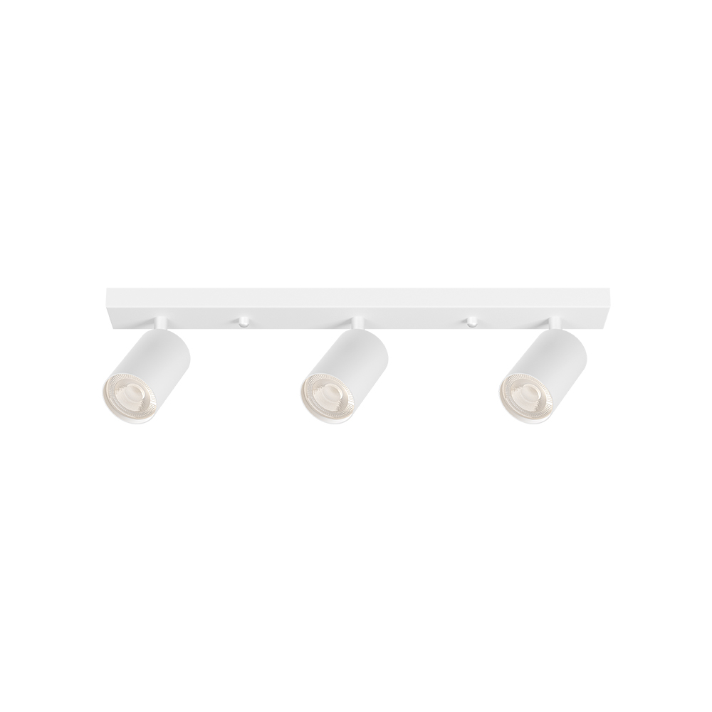 Braytron LED Deckenstrahler 3 Flammig GU10 – Schwenkbarer Deckenspot 350° Drehbar – Moderne Deckenleuchte in Weiß, Schwarz oder Gold – Spotbalken für Küche, Wohnzimmer & Flur (weiß) – BH04-00830